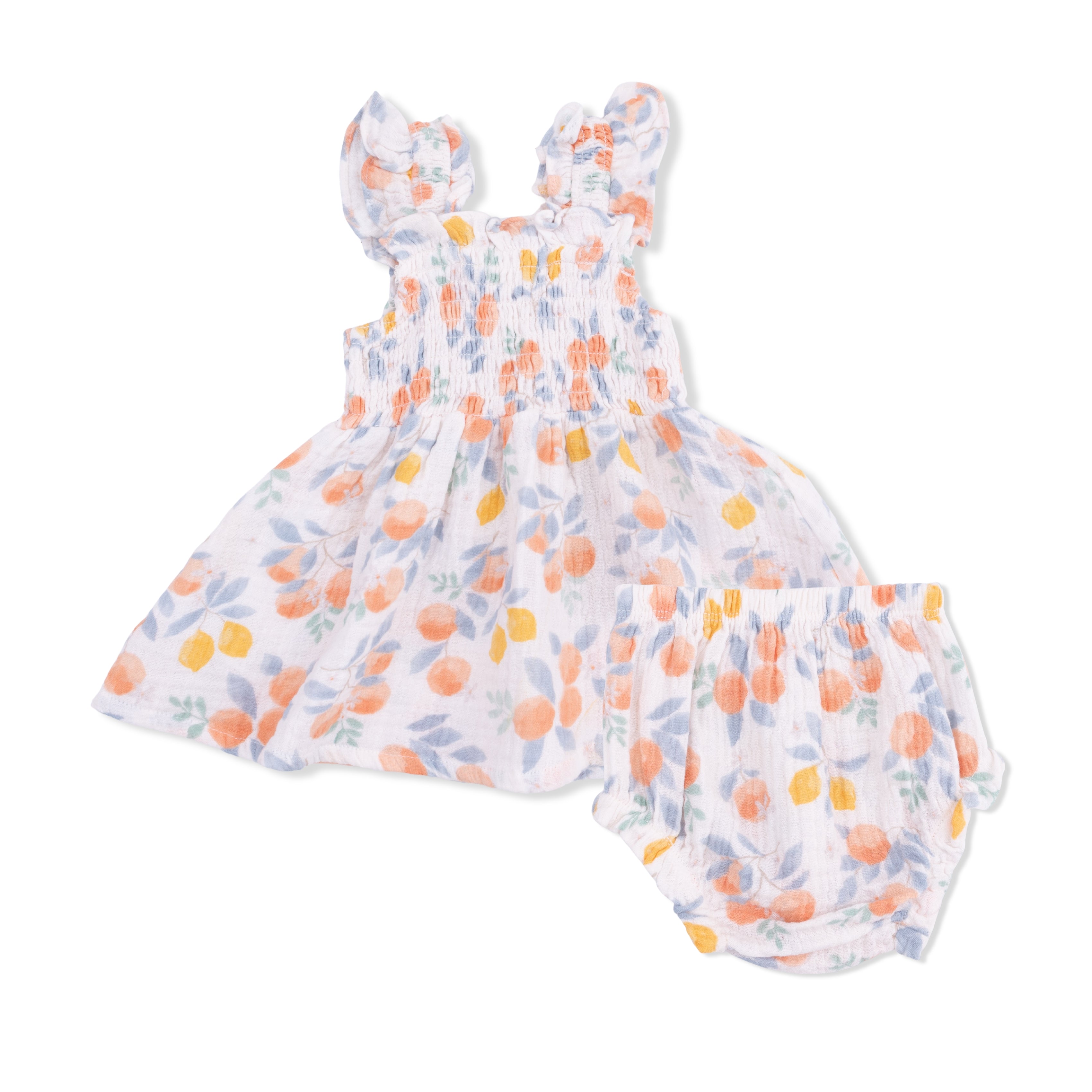 Citrus Floral - Baby Doll Tunic and Bloomer Set – Angel Dear