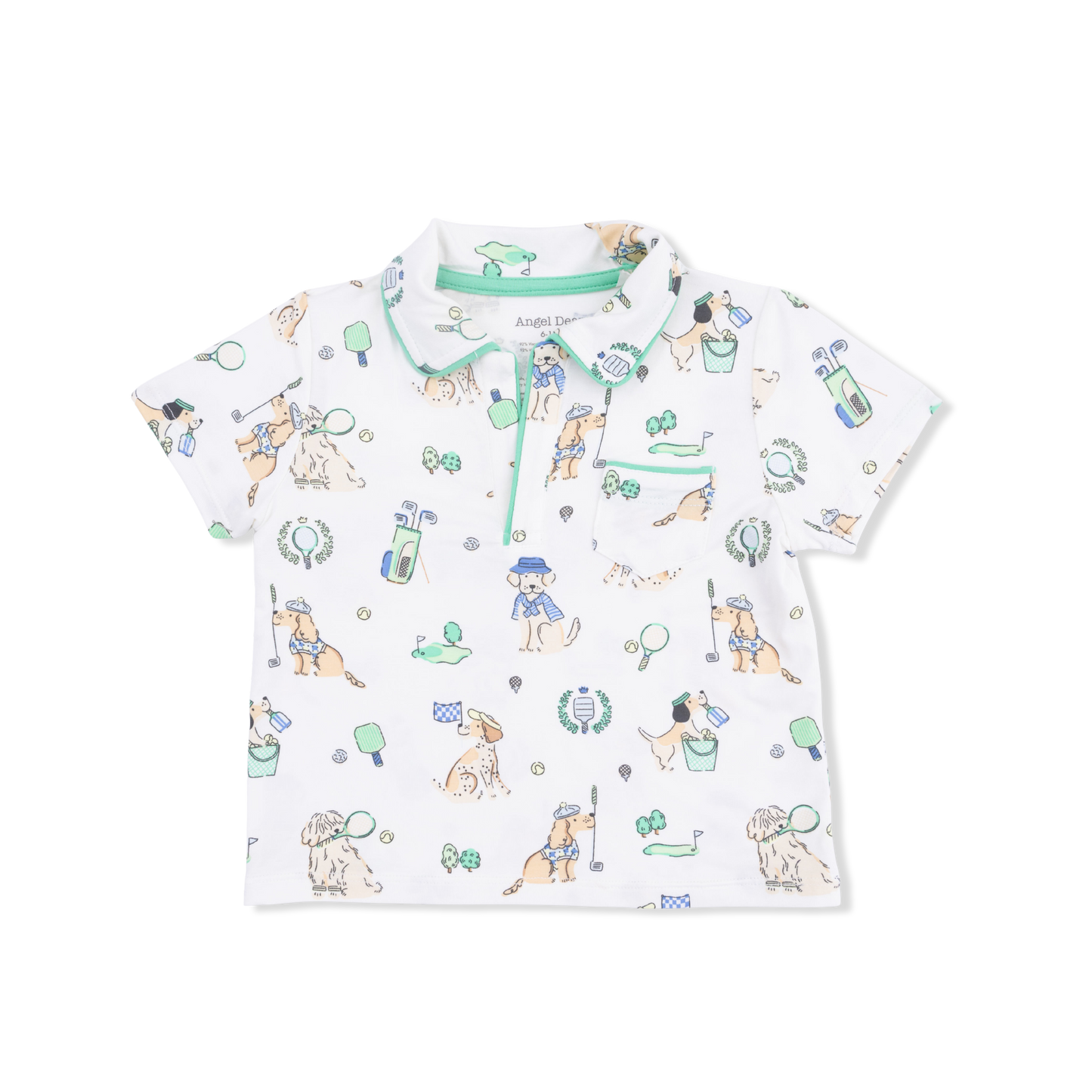 Country Club Dogs Neutral - Polo with Casual Short-Angel Dear