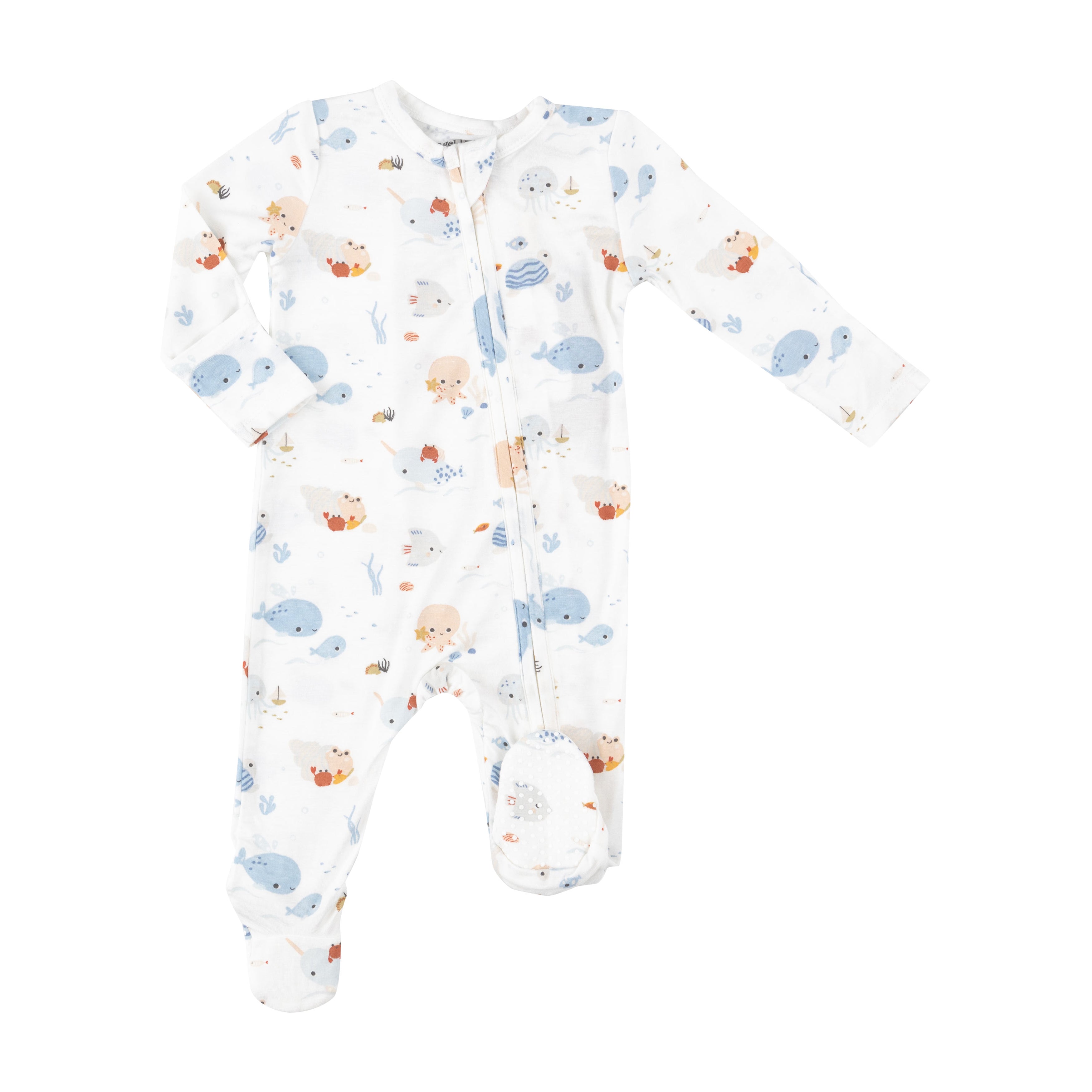 2 Way Zipper Footie Cute Ocean Angel Dear