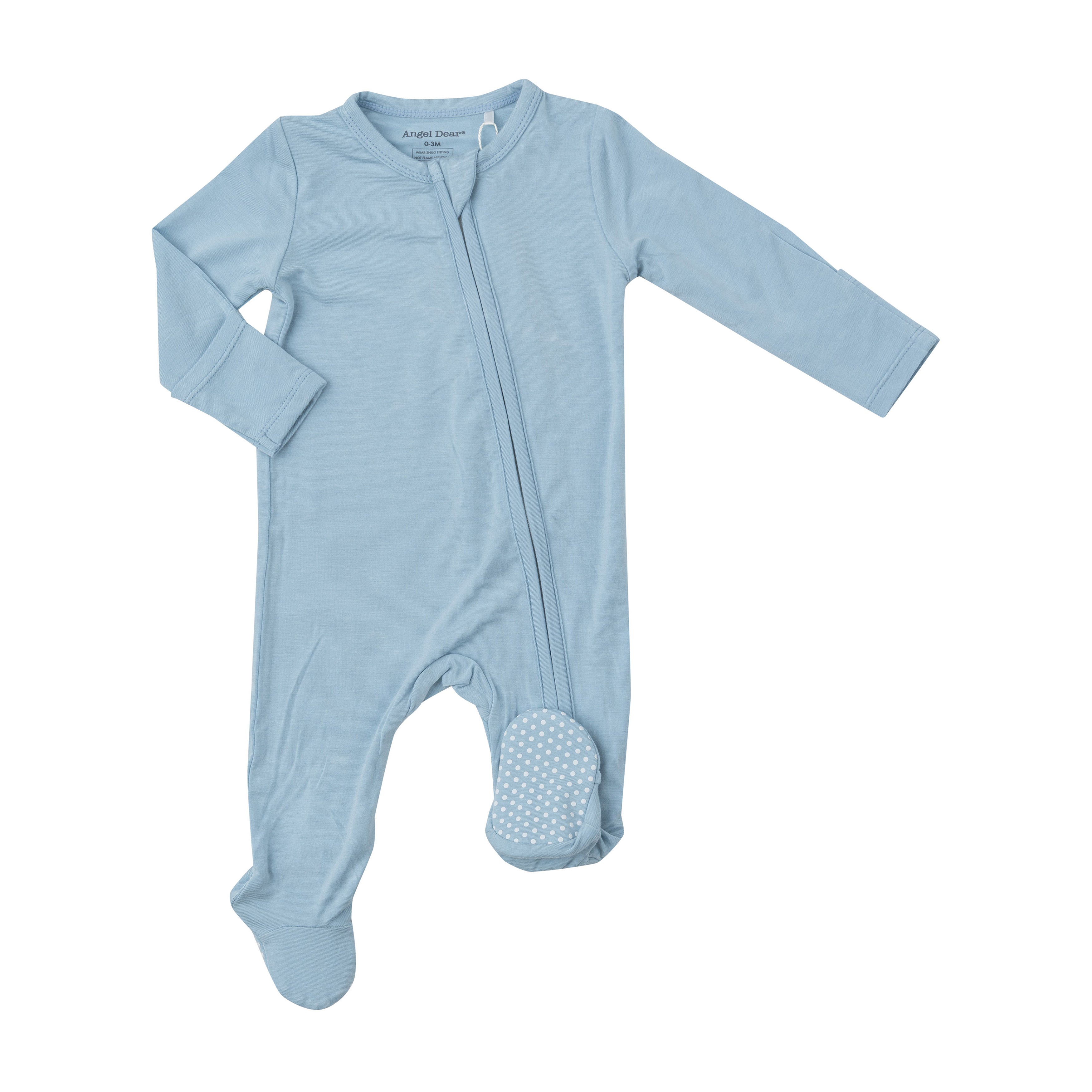 2 Way Zipper Footie Dream Blue Solid Angel Dear