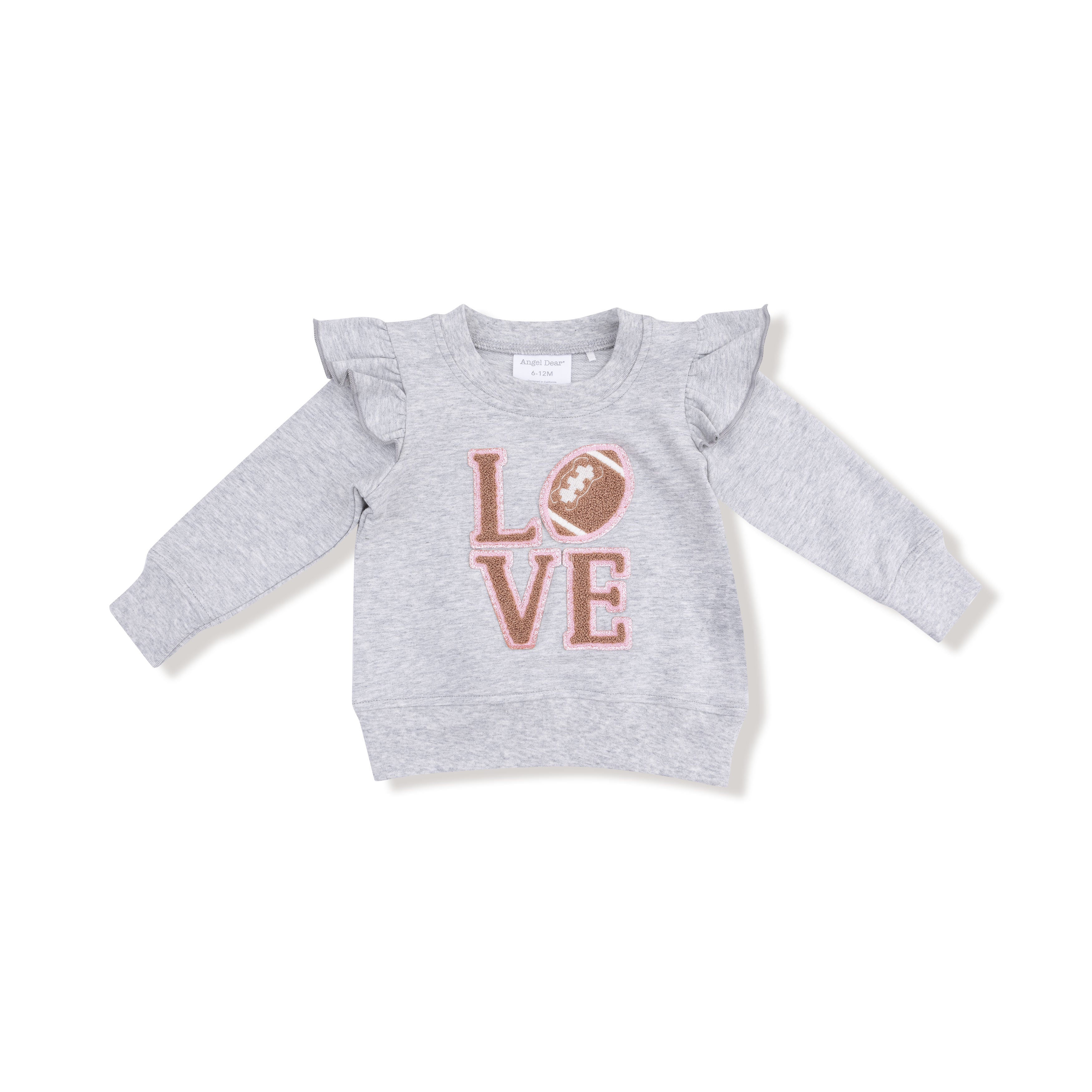 ❤️dear❤️ Ruffle Sweatshirt with Love Patch – Angel Dear