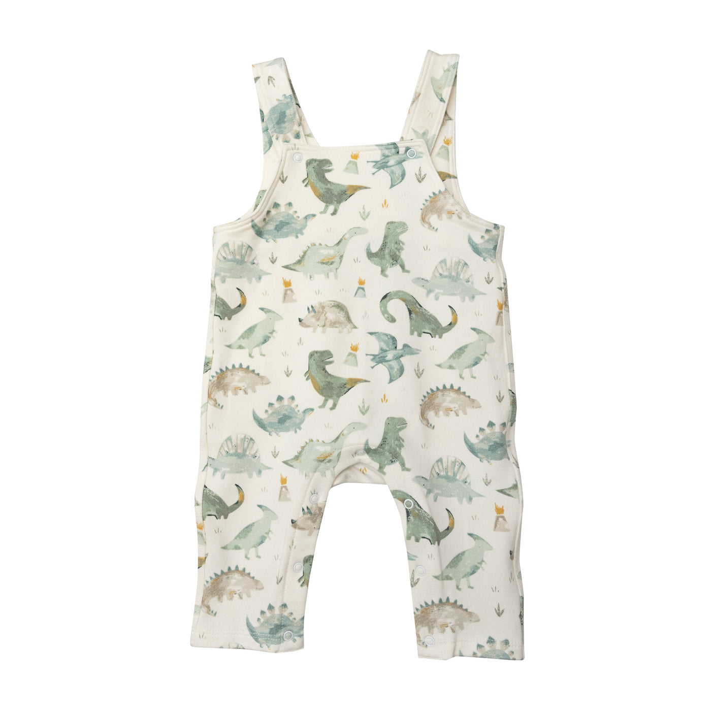 Organic Cotton French Terry Overalls - Crayon Dinos - Angel Dear
