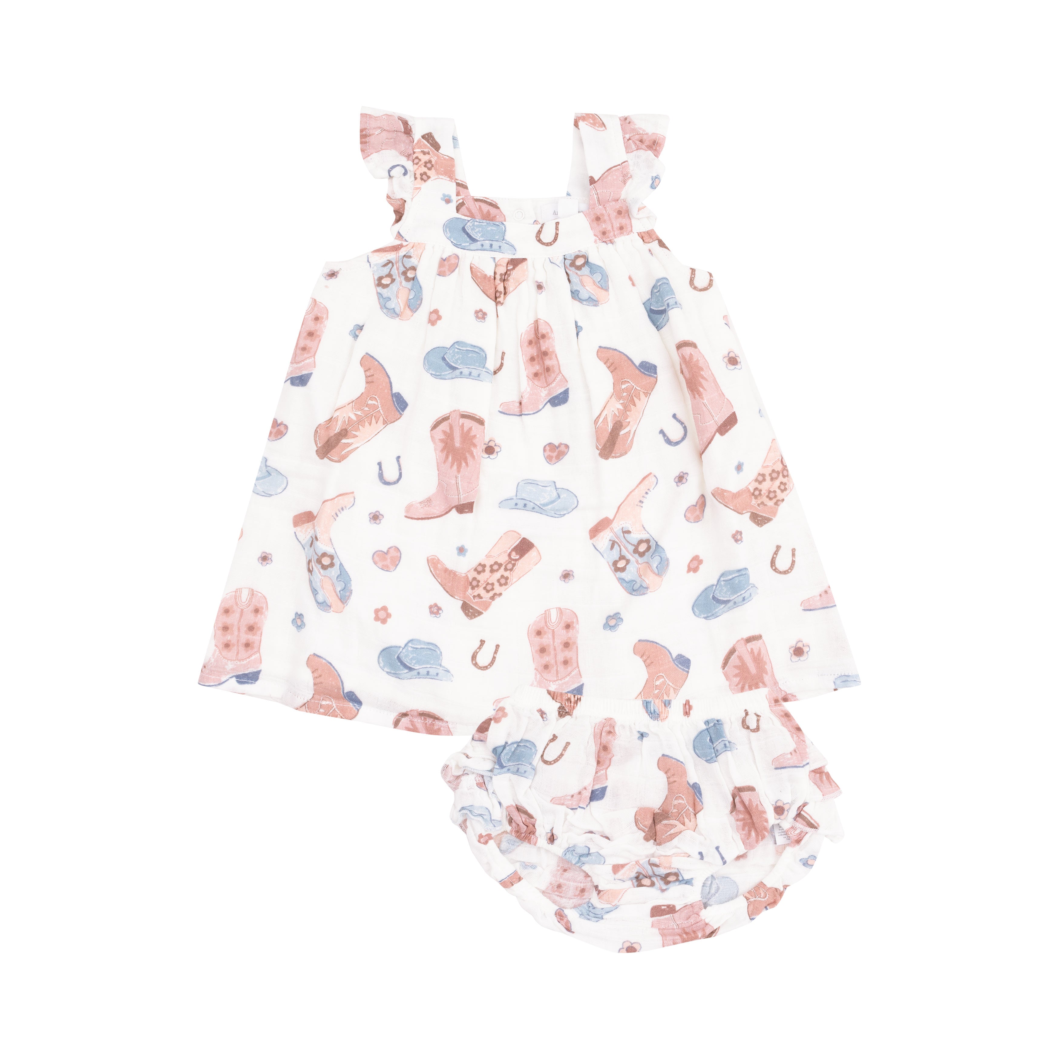 Sundress Diaper Cover Cowboy Boots Pink – Angel Dear