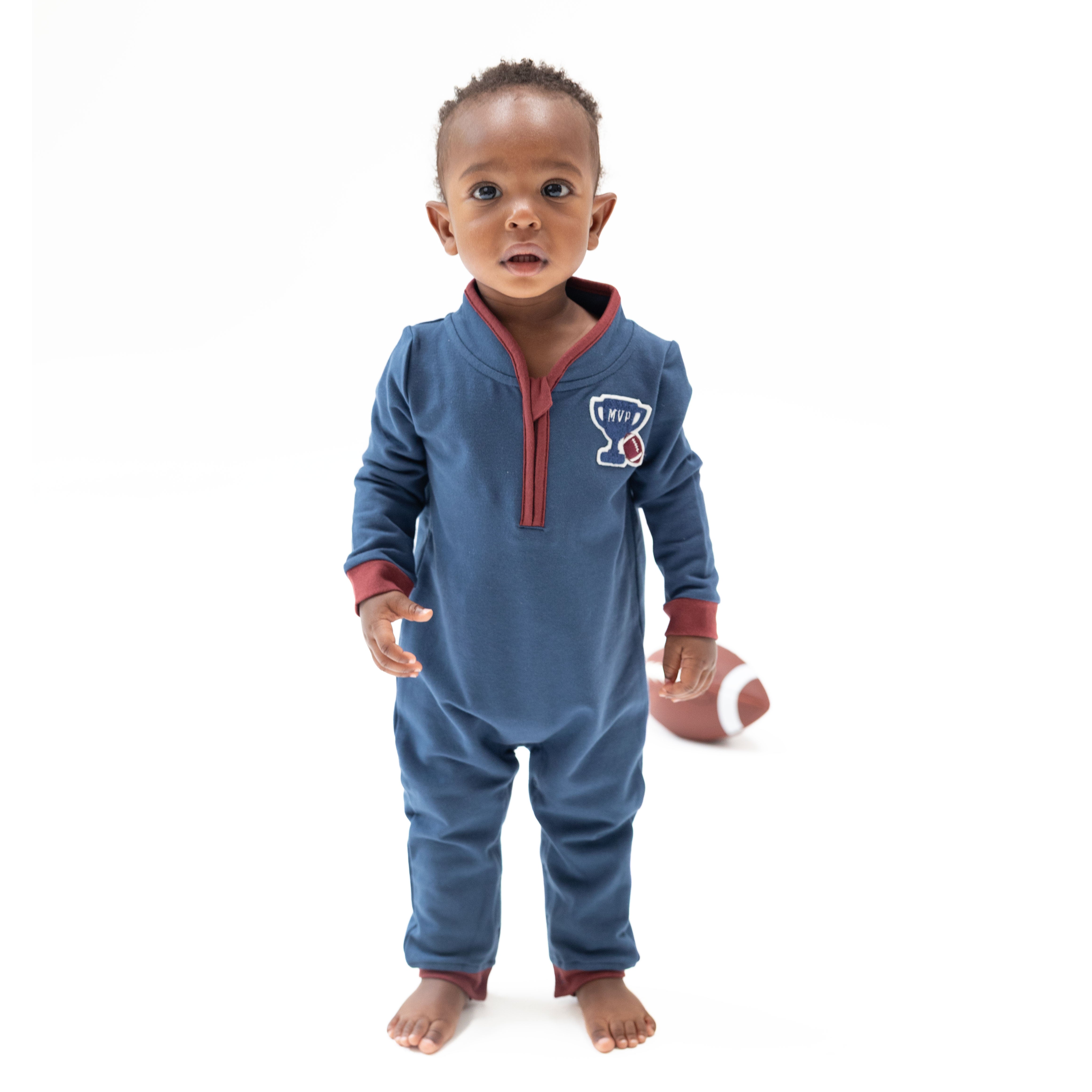 Varsity French Terry - Zip Neck Romper