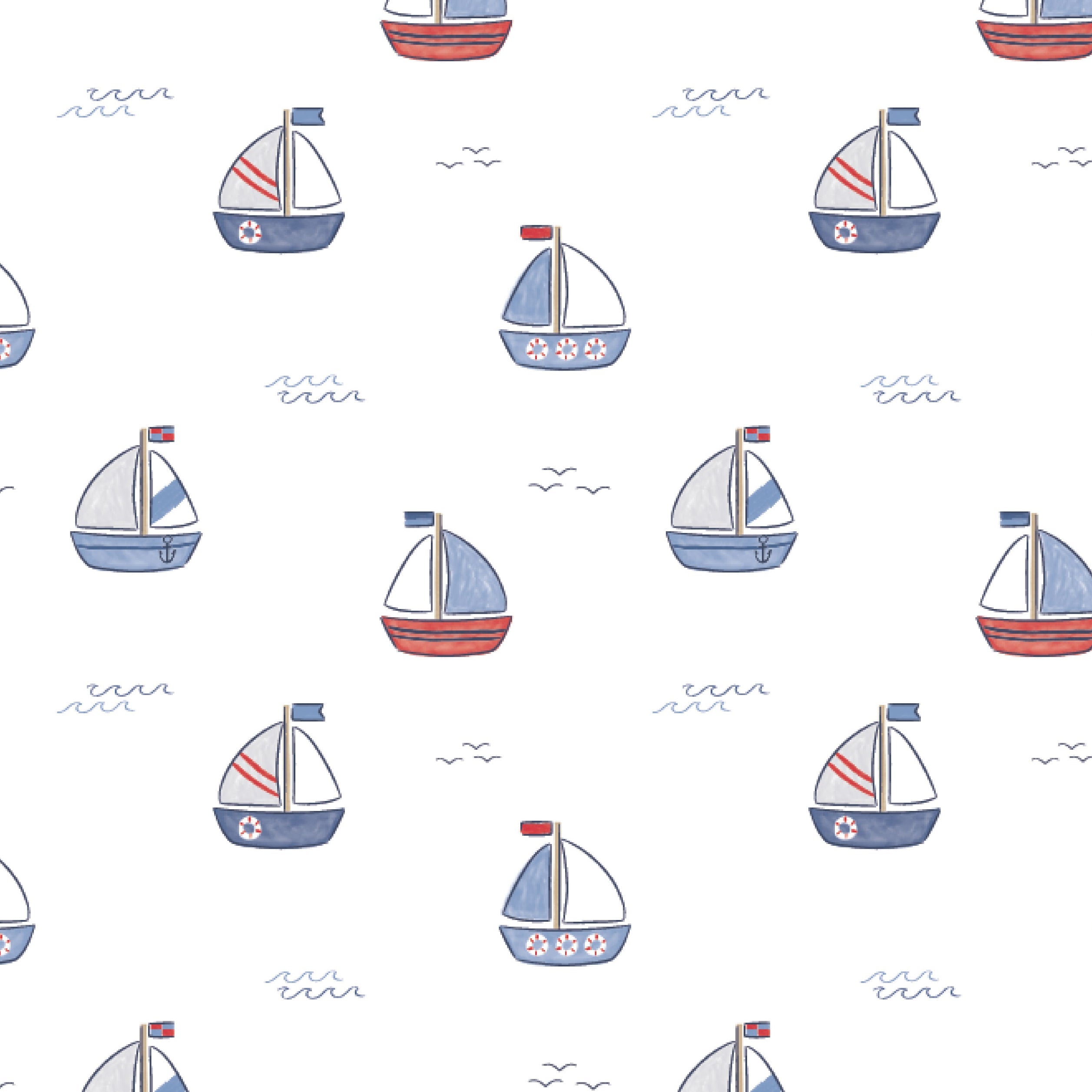 <!--SS26-->Bubbly Sailboats Blue