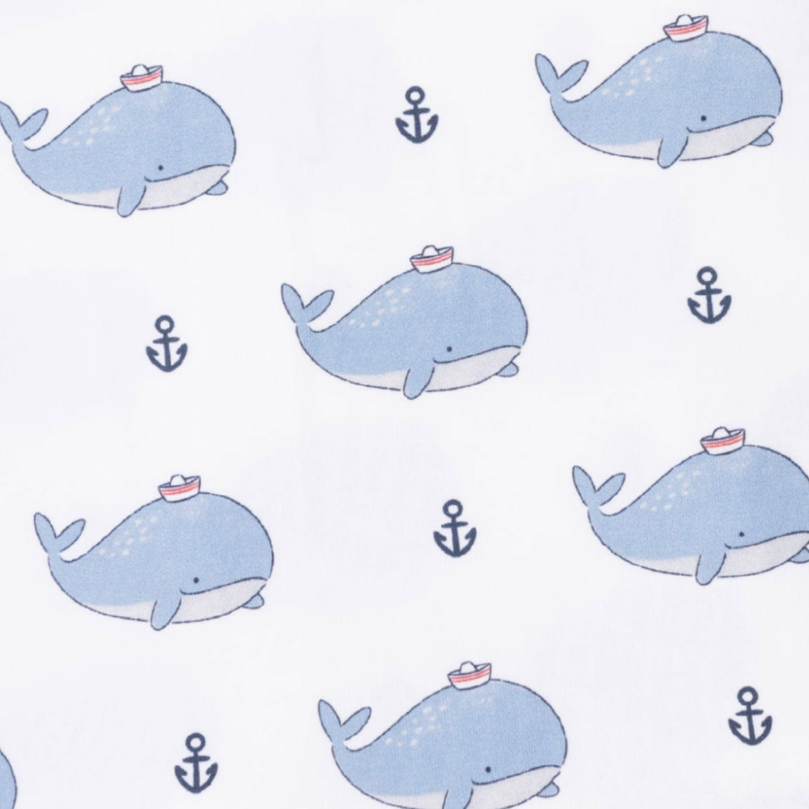 <!--SS26-->Bubbly Sailor Whales Blue