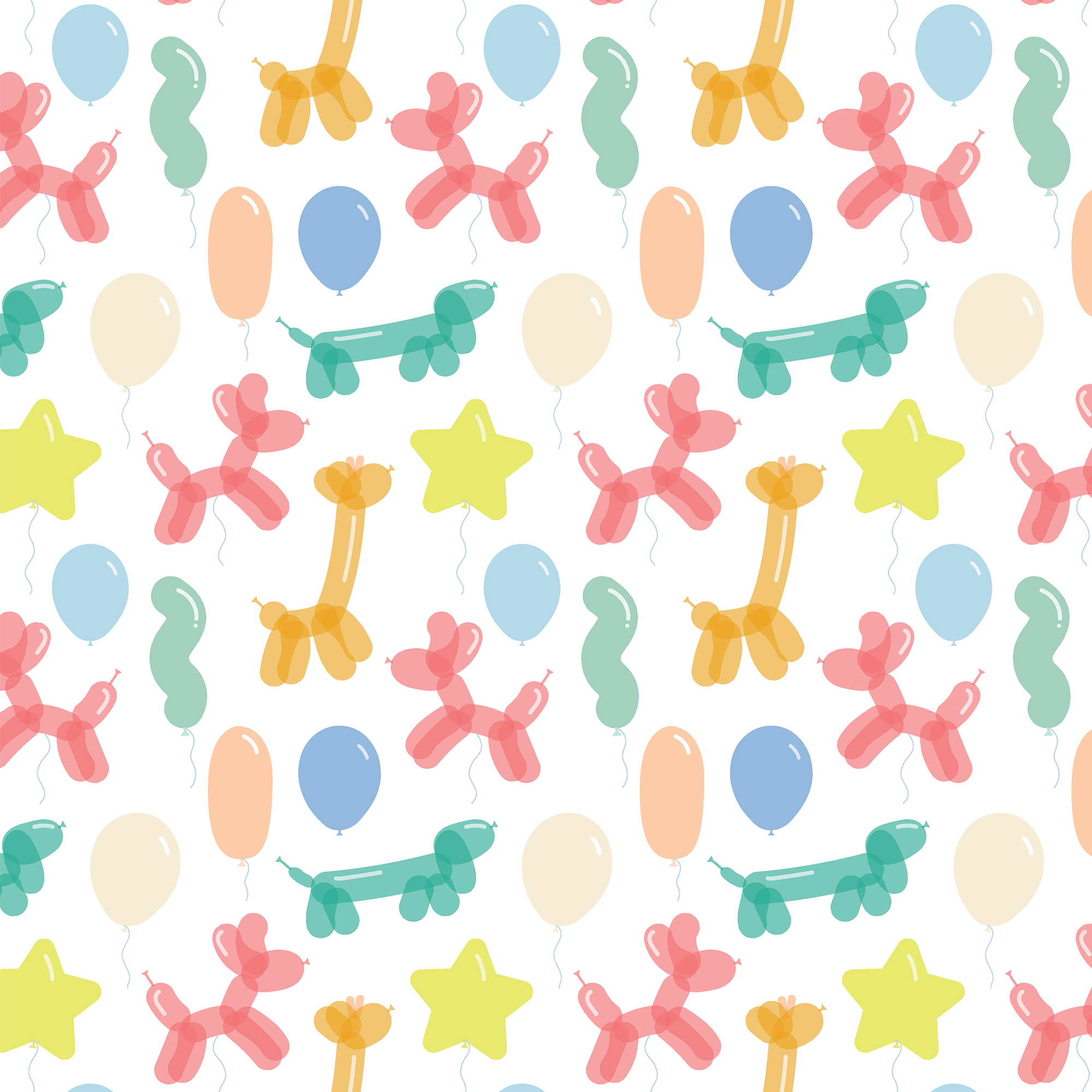 Balloon Animals - Blue