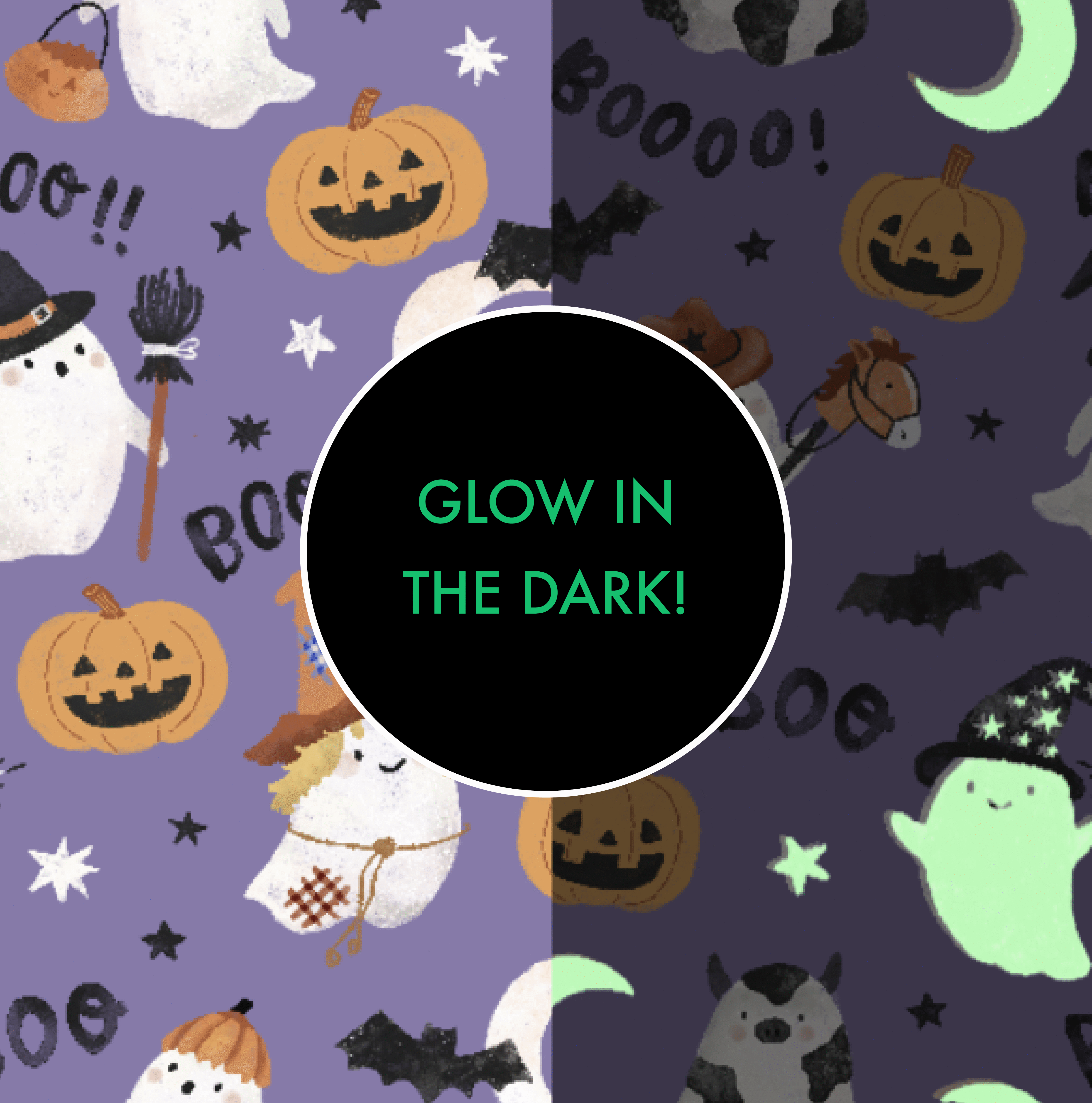 <!--FW25--> Costumed Ghosts - Glow In The Dark - Purple
