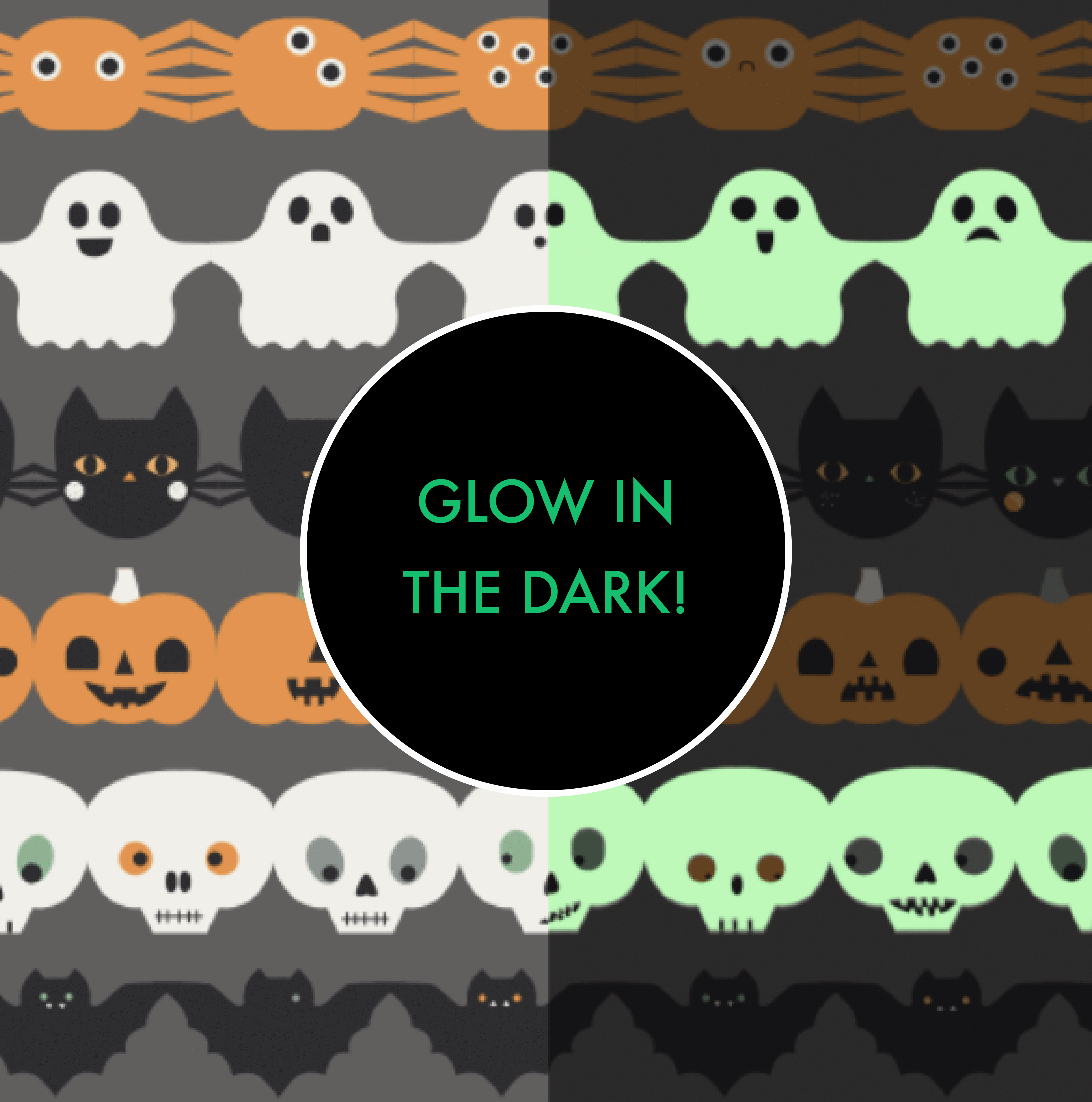 Halloween Paper Garland - Glow in the Dark