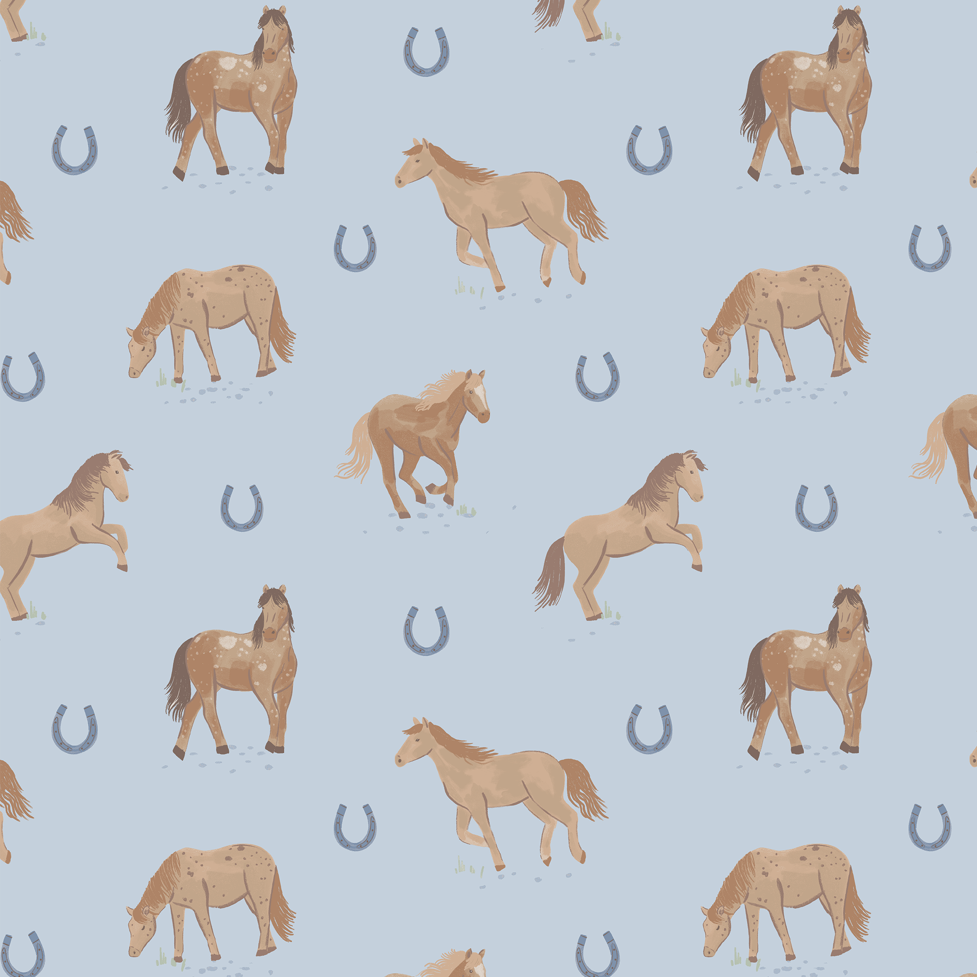 <!--FW25--> Horses Blue