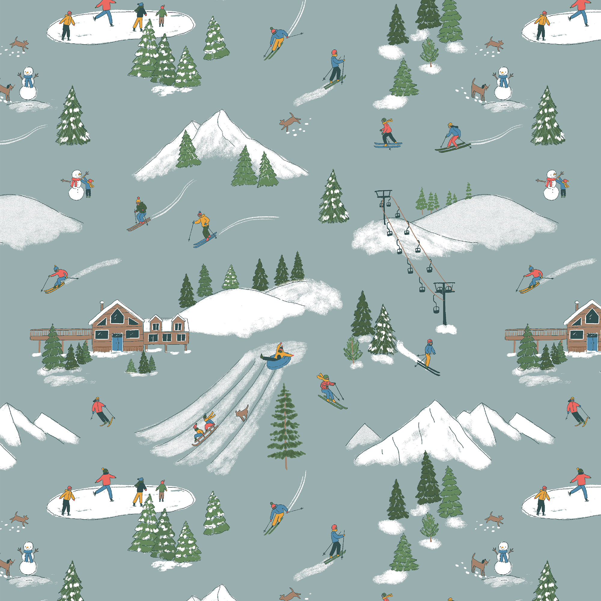 <!--FW25--> Winter Fun Skiers