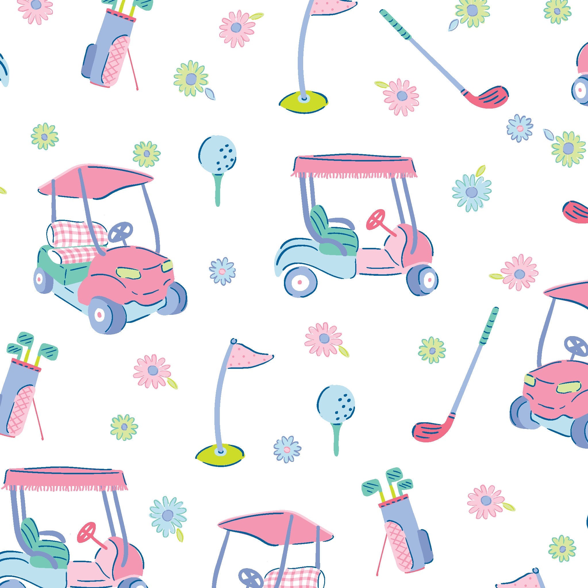 <!--SS26-->Golf Carts and Flowers