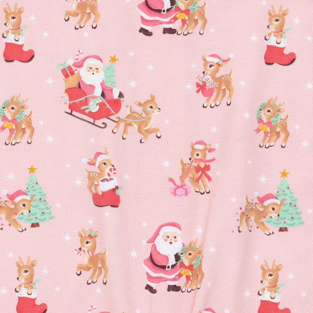 <!--FW26-->Vintage Reindeer & Santa Pink