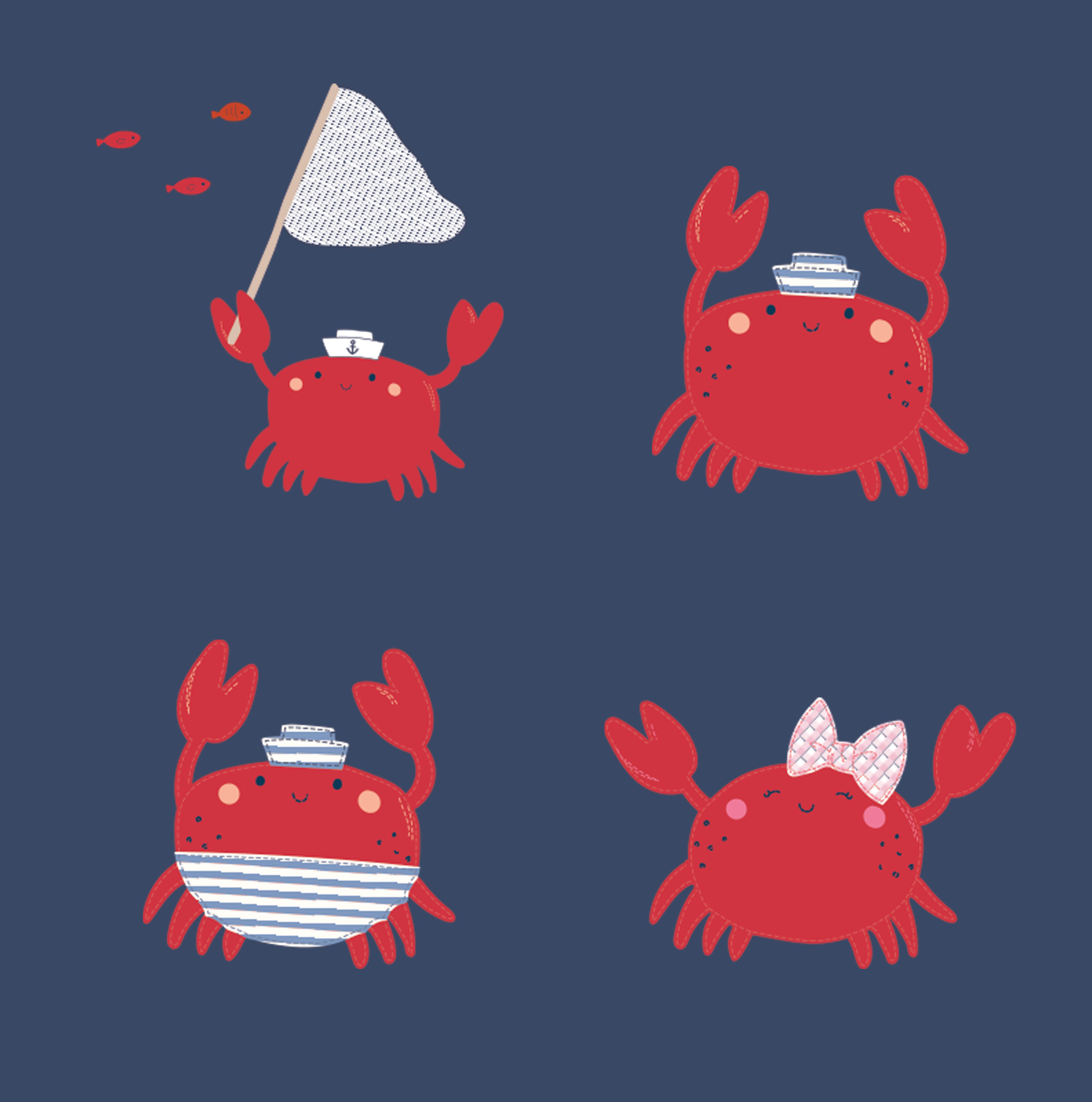 <!--SS26-->Sailor Sea Creatures Appliques