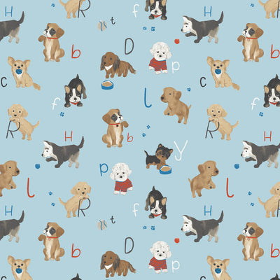 SS24 PUPPY ALPHABET BLUE