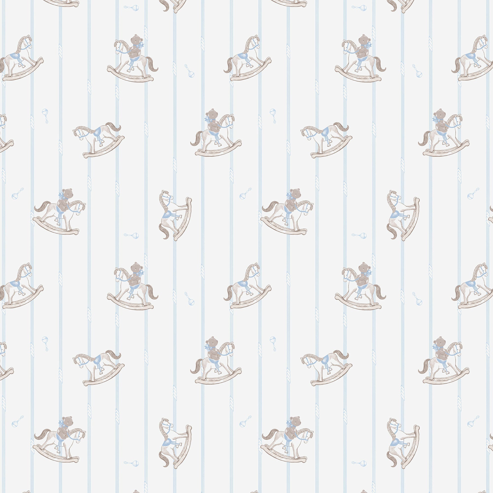 <!--SS25--> Vintage Rocking Horse - Blue