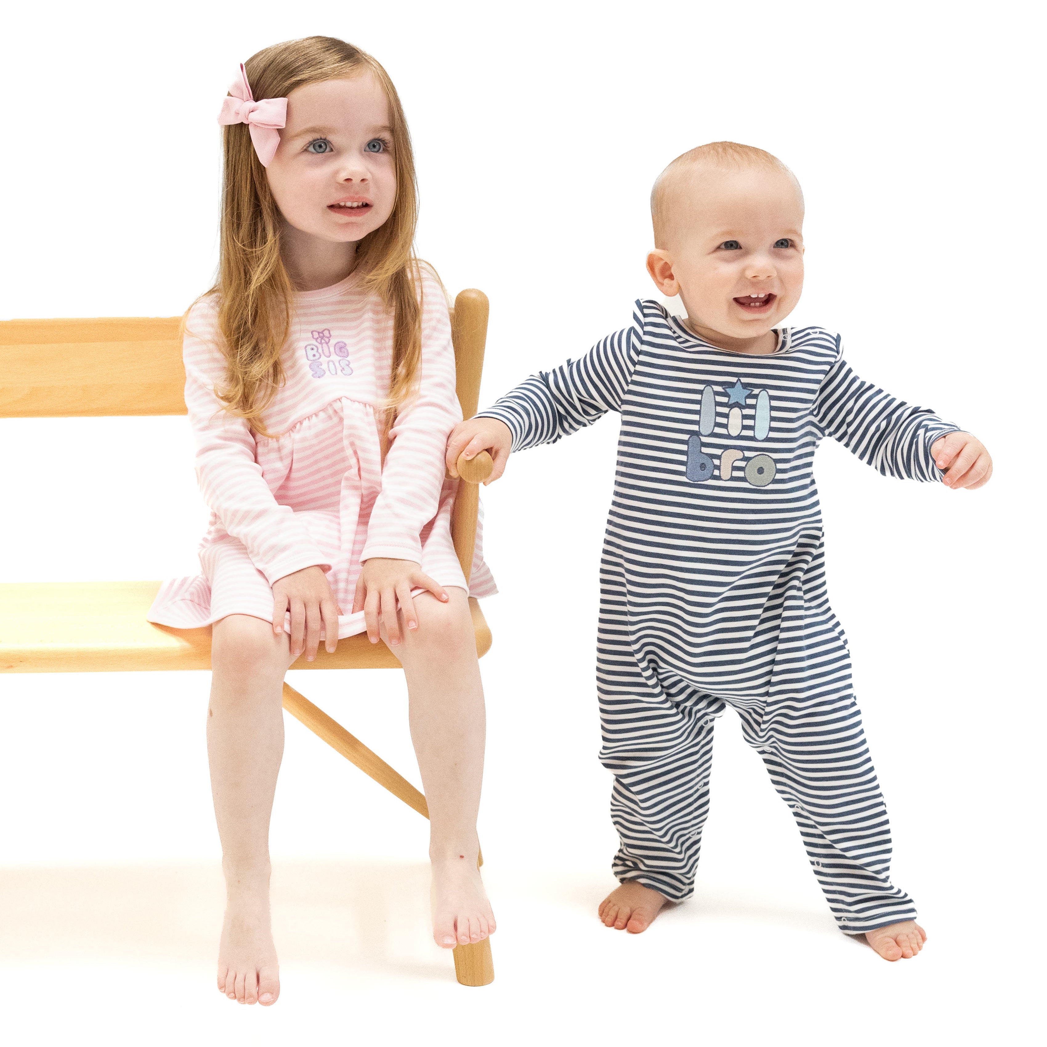 <!--FW25--> Siblings Stripes with Embroidery