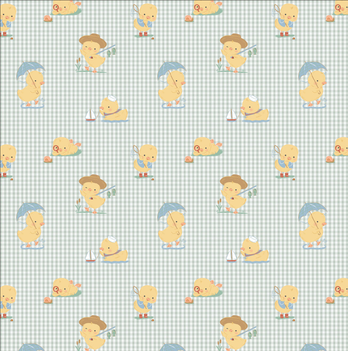 <!--SS26-->Vintage Spring Ducklings Green