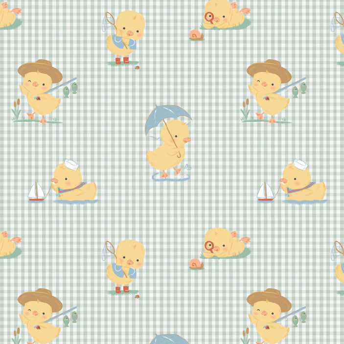 <!--SS26-->Vintage Spring Ducklings Green