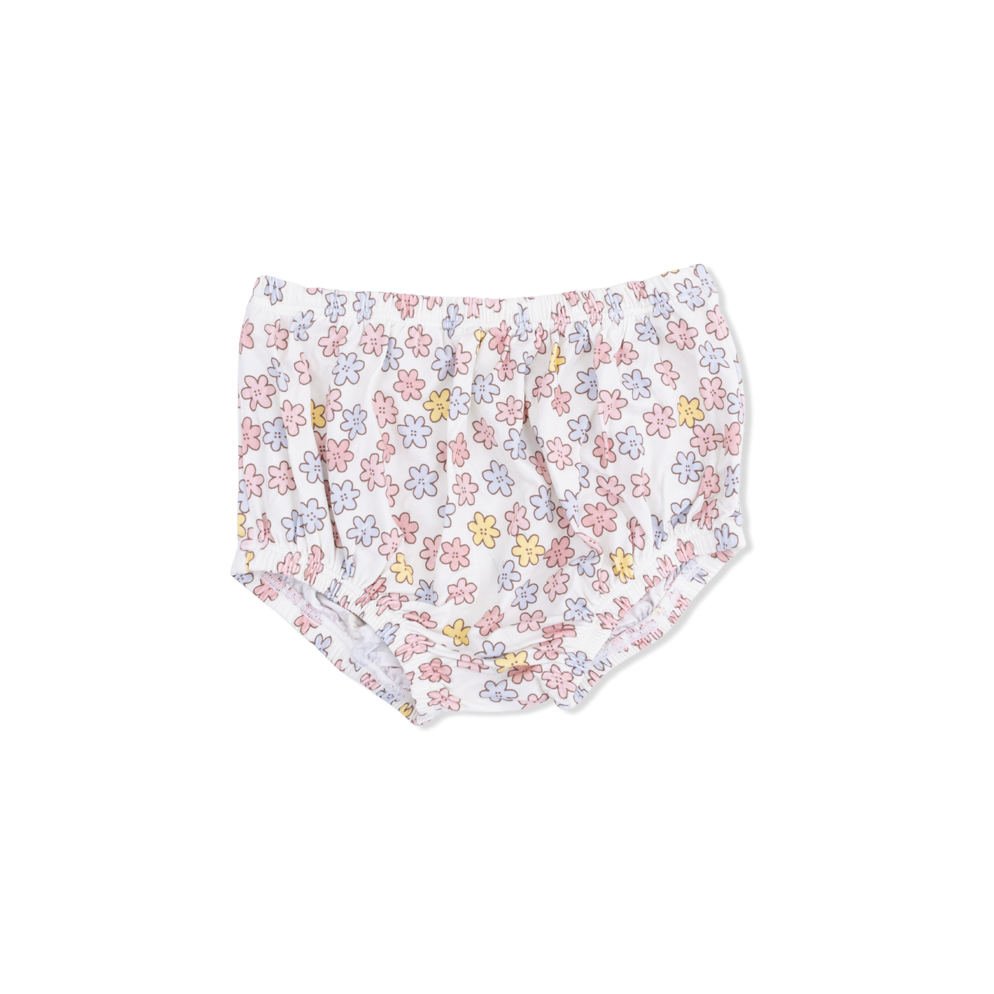 Sarah Floral - Puff Sleeve Dress with Bloomer-Angel Dear