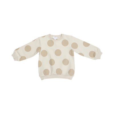 Puffy L/S Oversized Sweatshirt + Legging - Beige Dot-Angel Dear