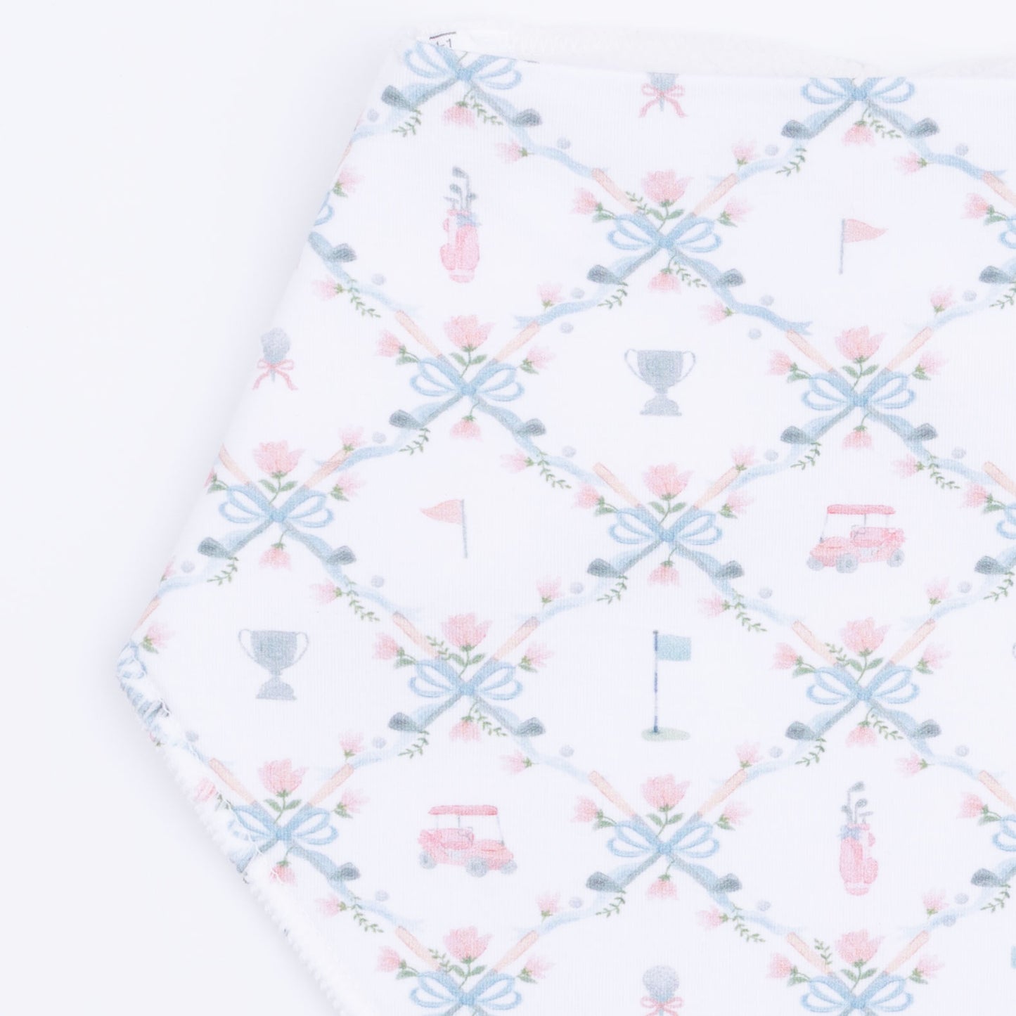 Golf Trellis Pink - Bandana Bib-Angel Dear