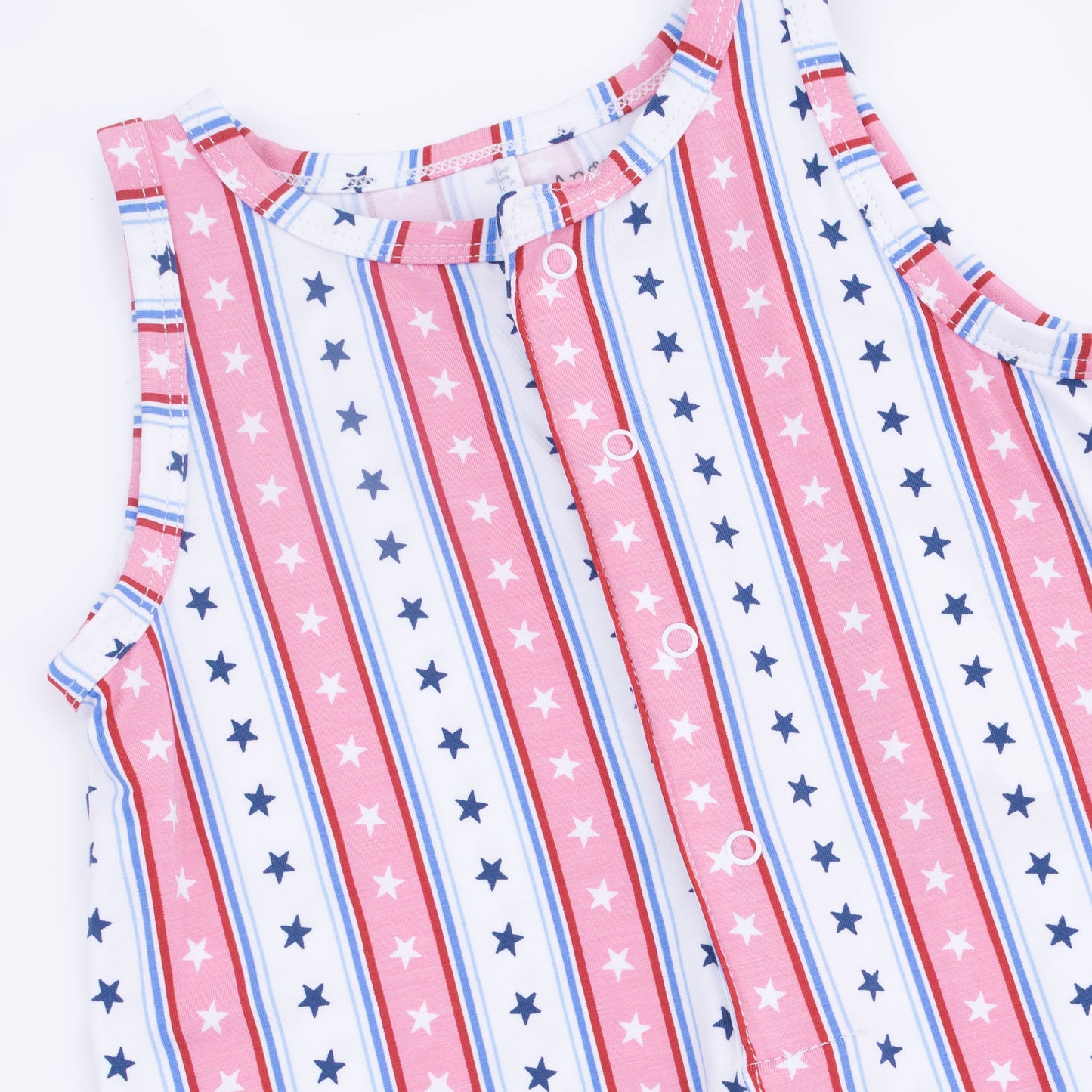 Stars and Stripes - Sleeveless Shortie Romper
