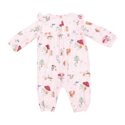 Ruffle Sleeve Romper - Cute Animal Campers-Angel Dear