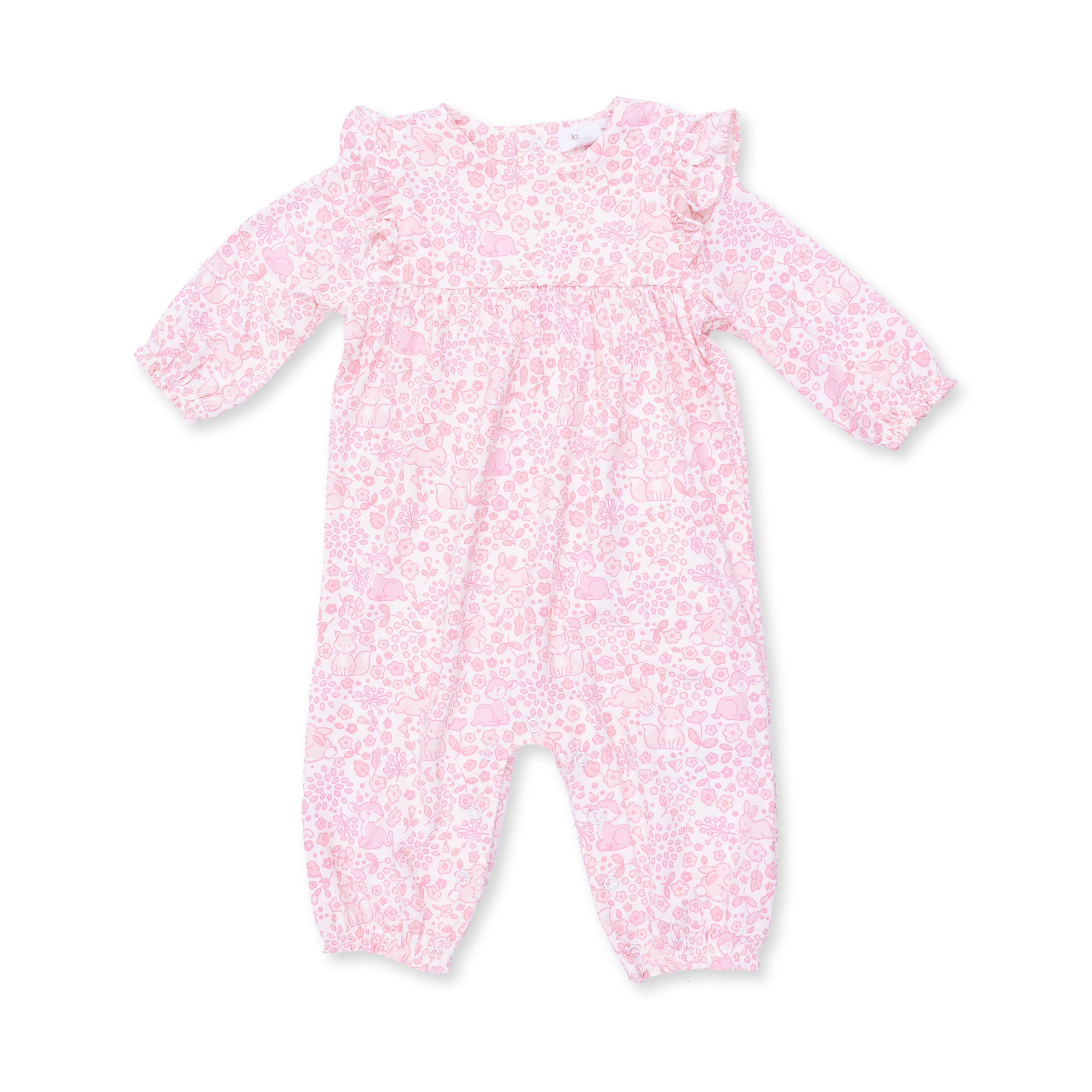Baby Woodland - Ruffle Sleeve Snap Romper