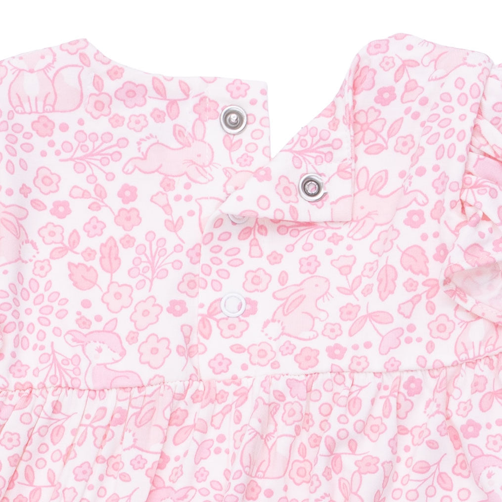 Baby Woodland - Ruffle Sleeve Snap Romper