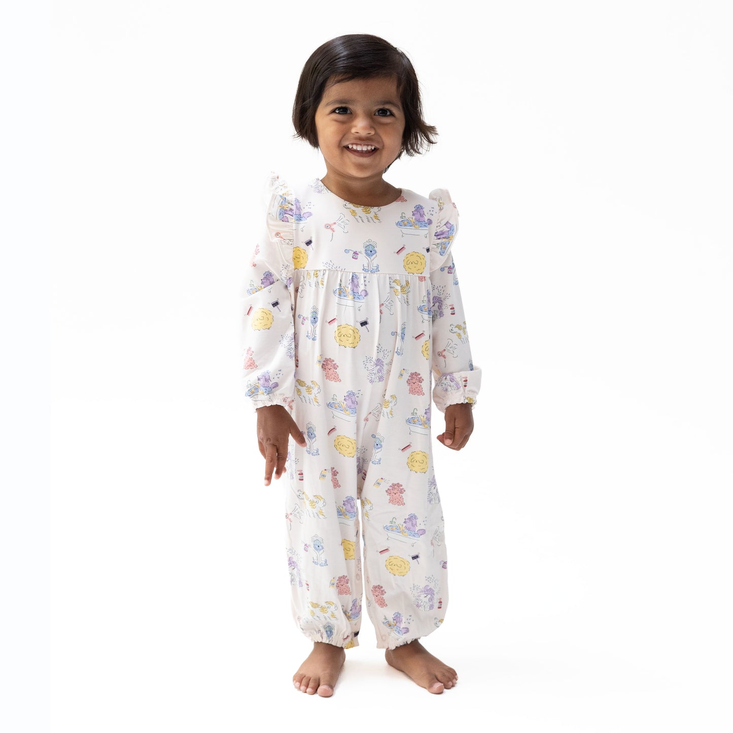 Spa Dogs - Ruffle Sleeve Snap Romper