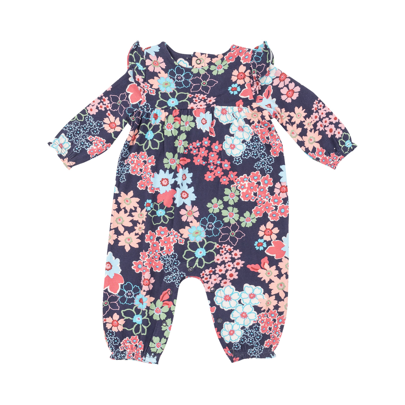 Ruffle Sleeve Romper - Japonisme Blossom Floral-Angel Dear