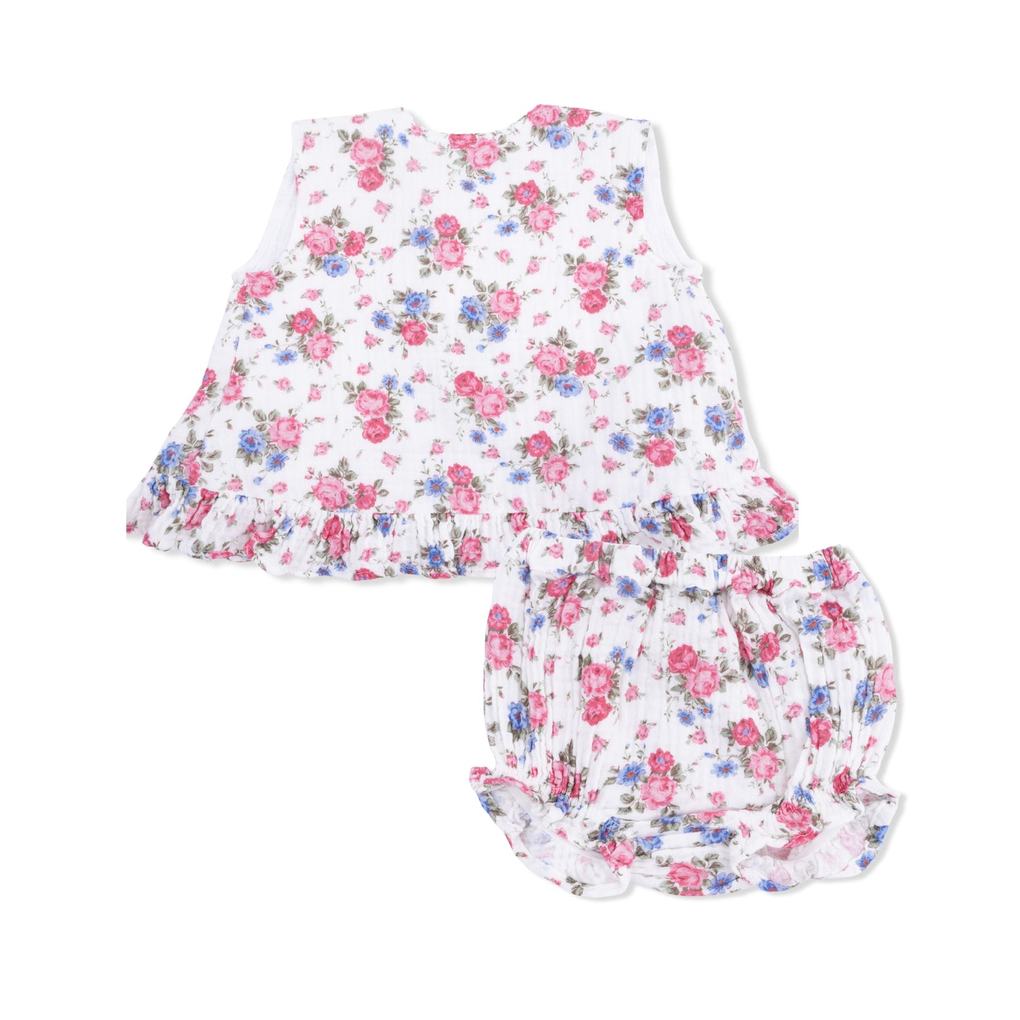 Cabbage Roses - Ruffle Back Top and Bloomer-Angel Dear