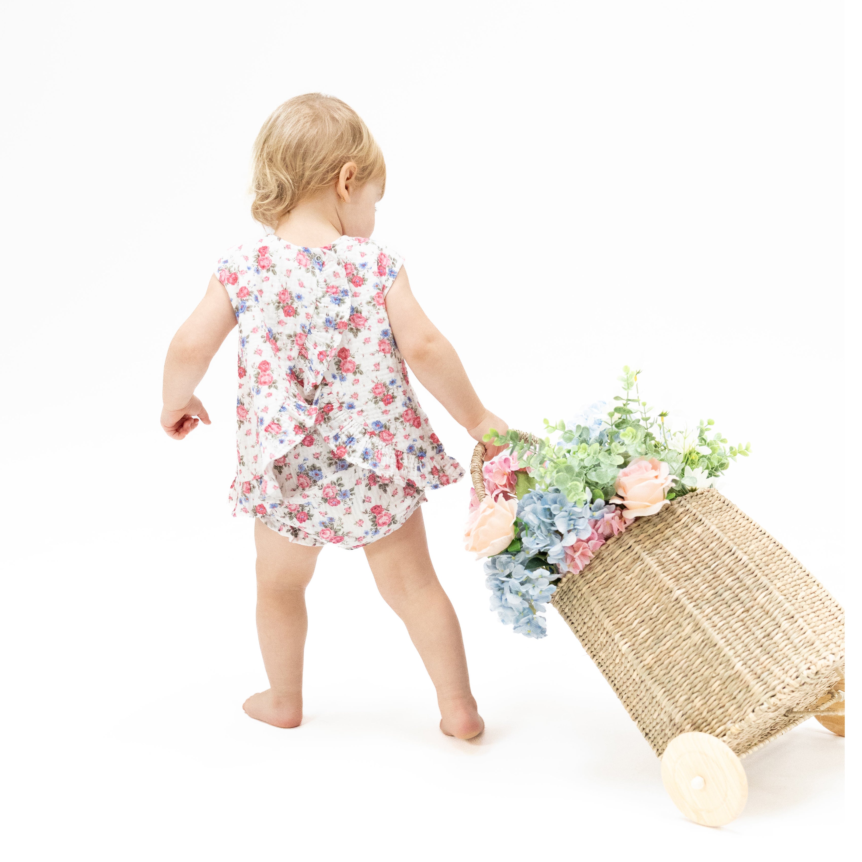 Cabbage Roses - Ruffle Back Top and Bloomer-Angel Dear