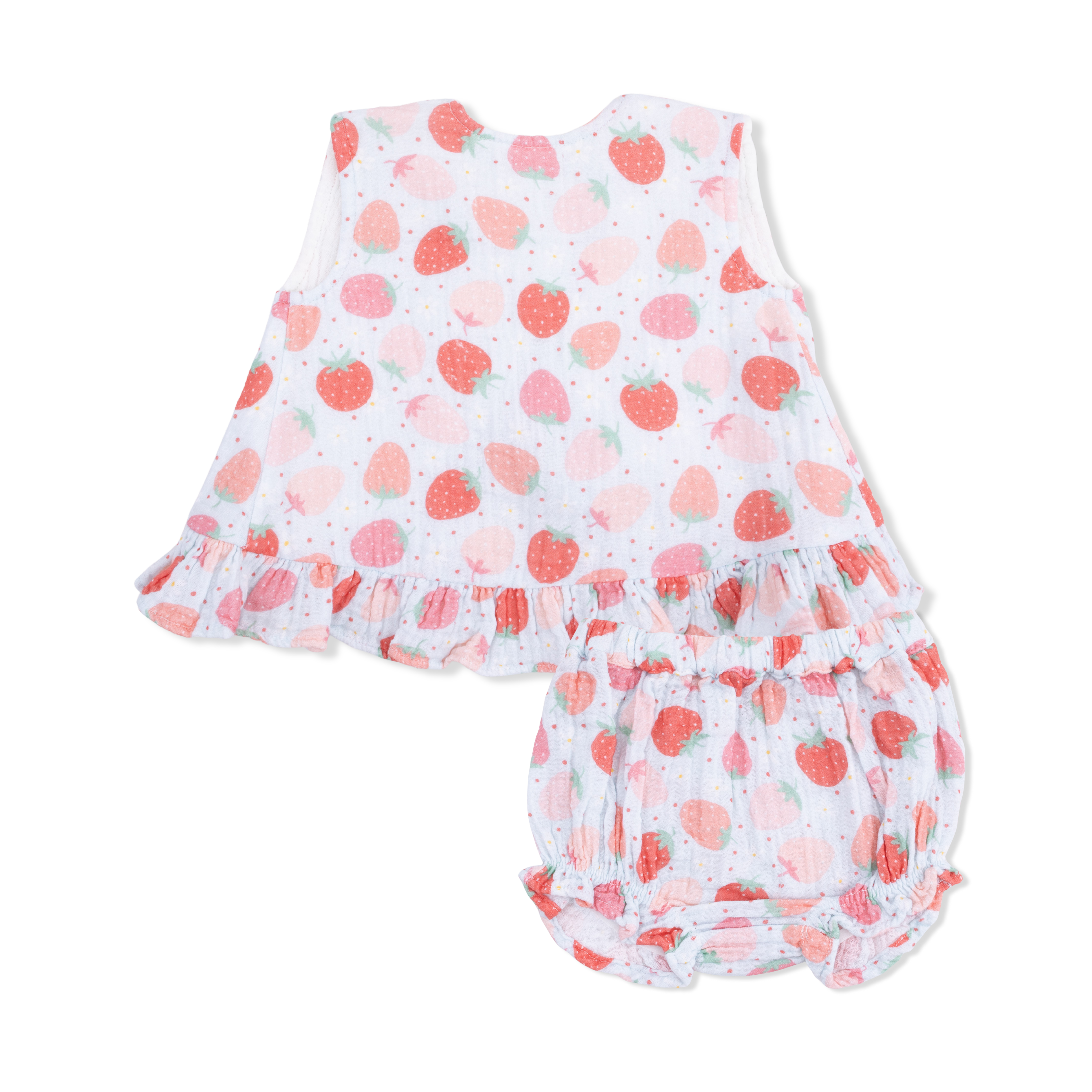 Strawberry Bliss - Ruffle Back Top & Bloomer-Angel Dear