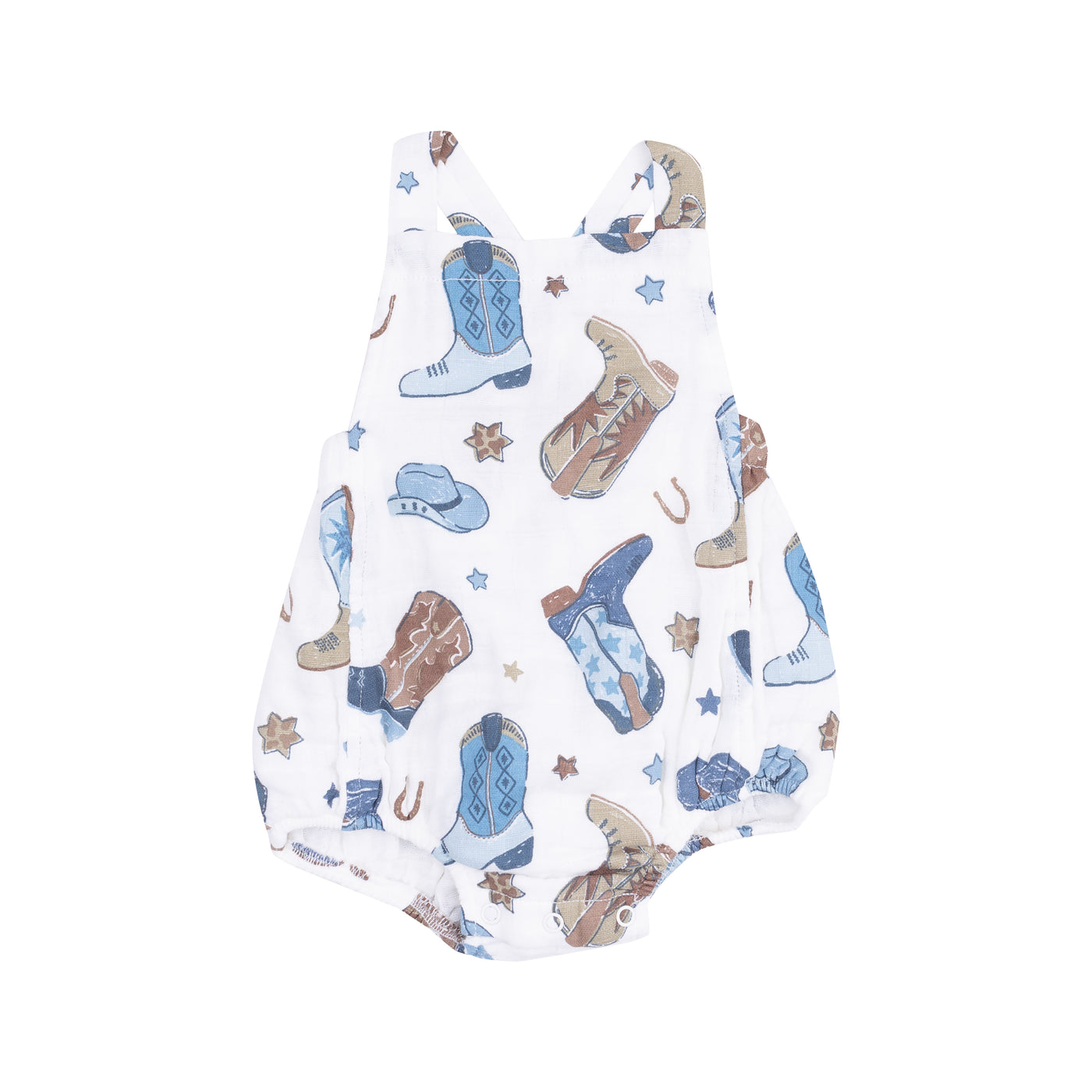 Retro Sunsuit - Cowboy Boots Blue