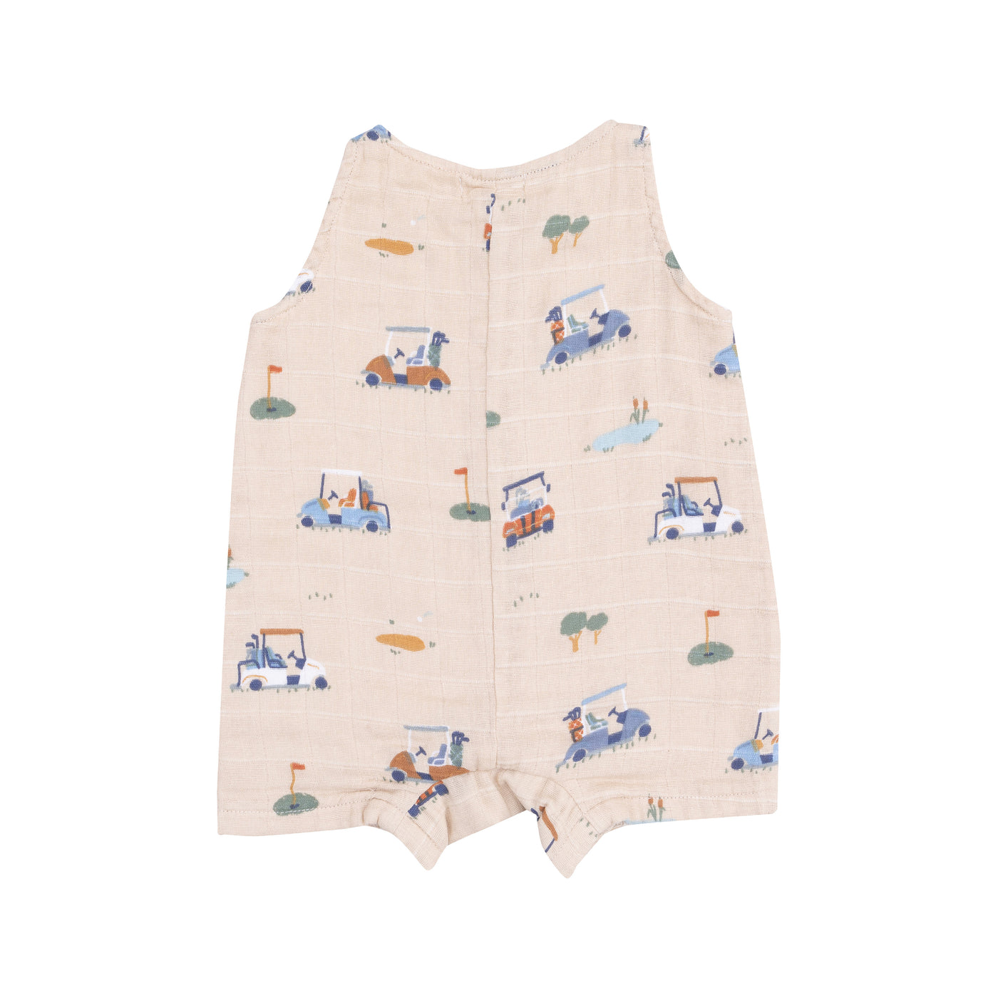 Sleeveless Shortie Romper - Golf Cart Cuties Oatmeal