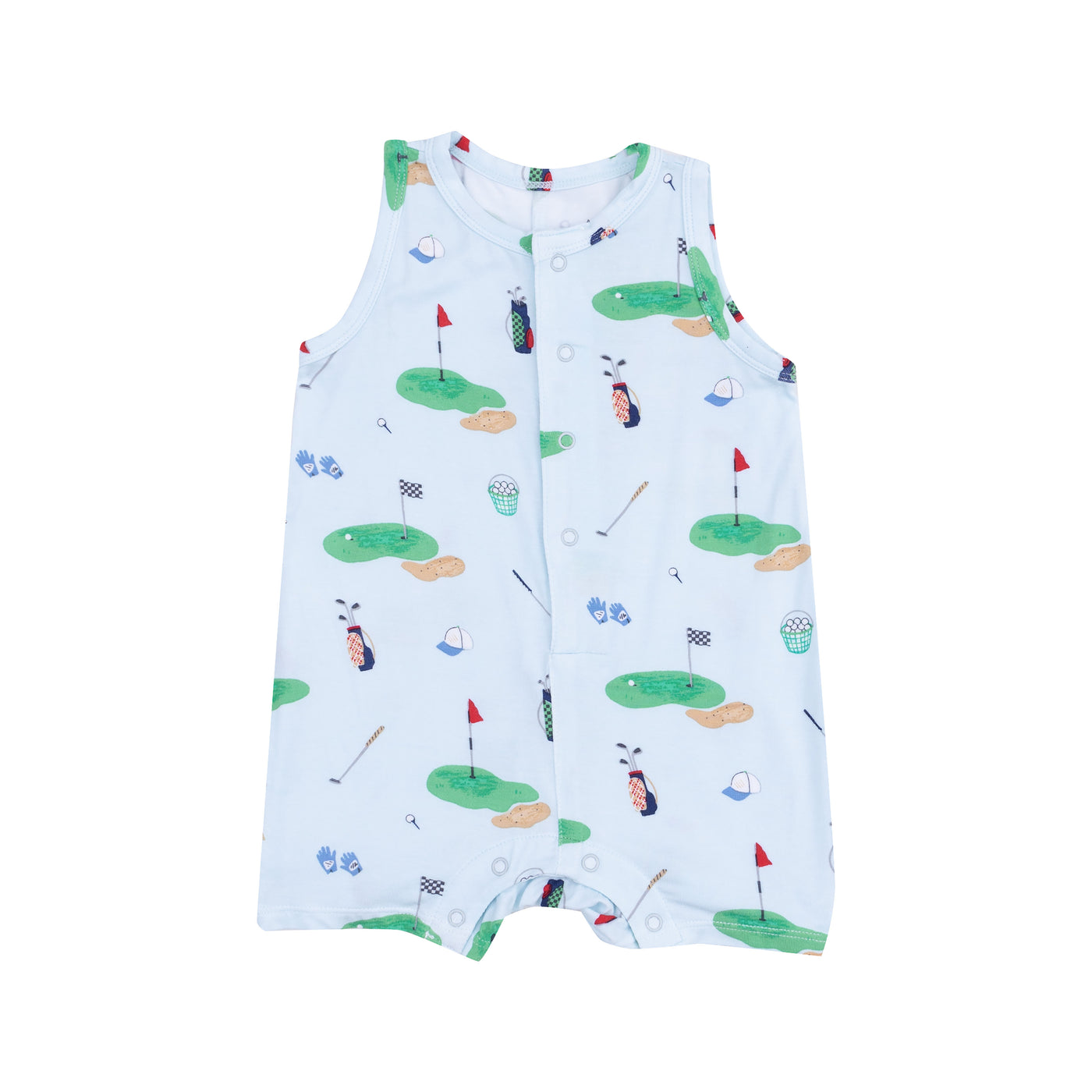 Sleeveless Shortie Romper - Golf Things Blue