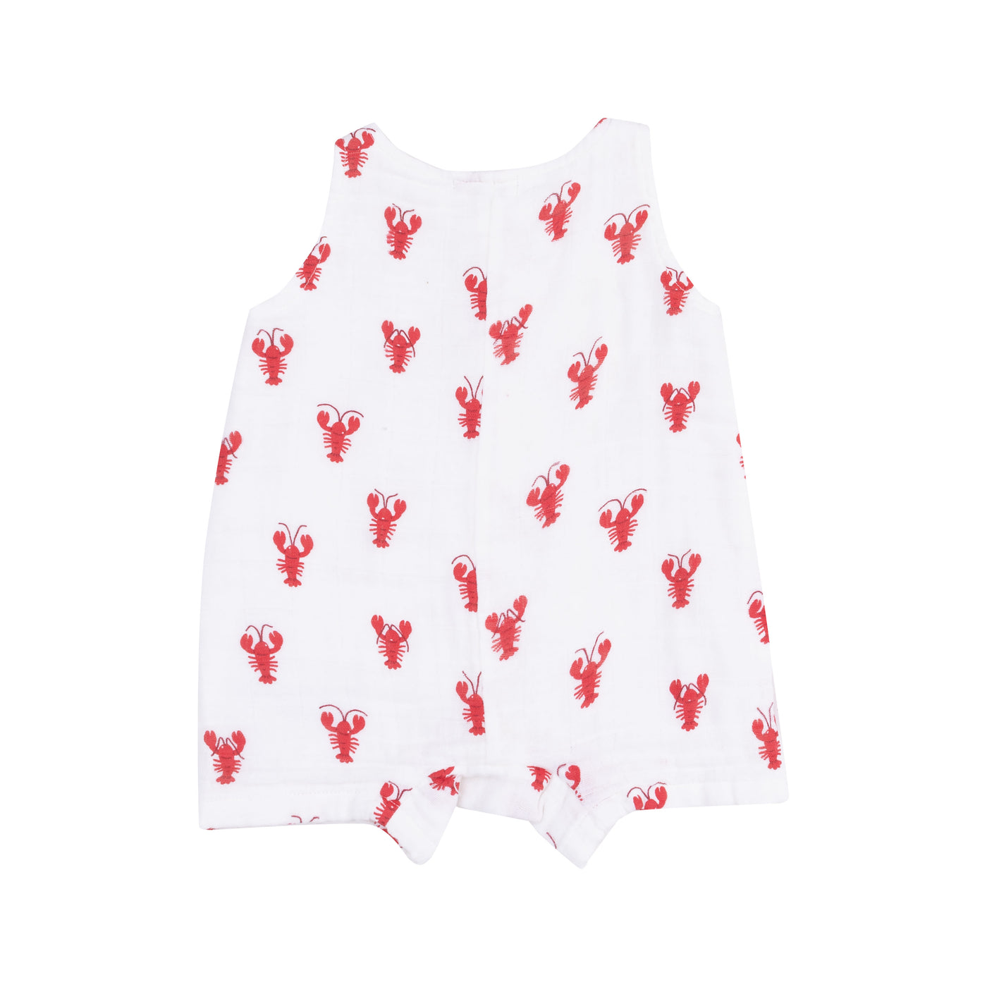 Sleevless Shortie Romper - Lobster Muslin