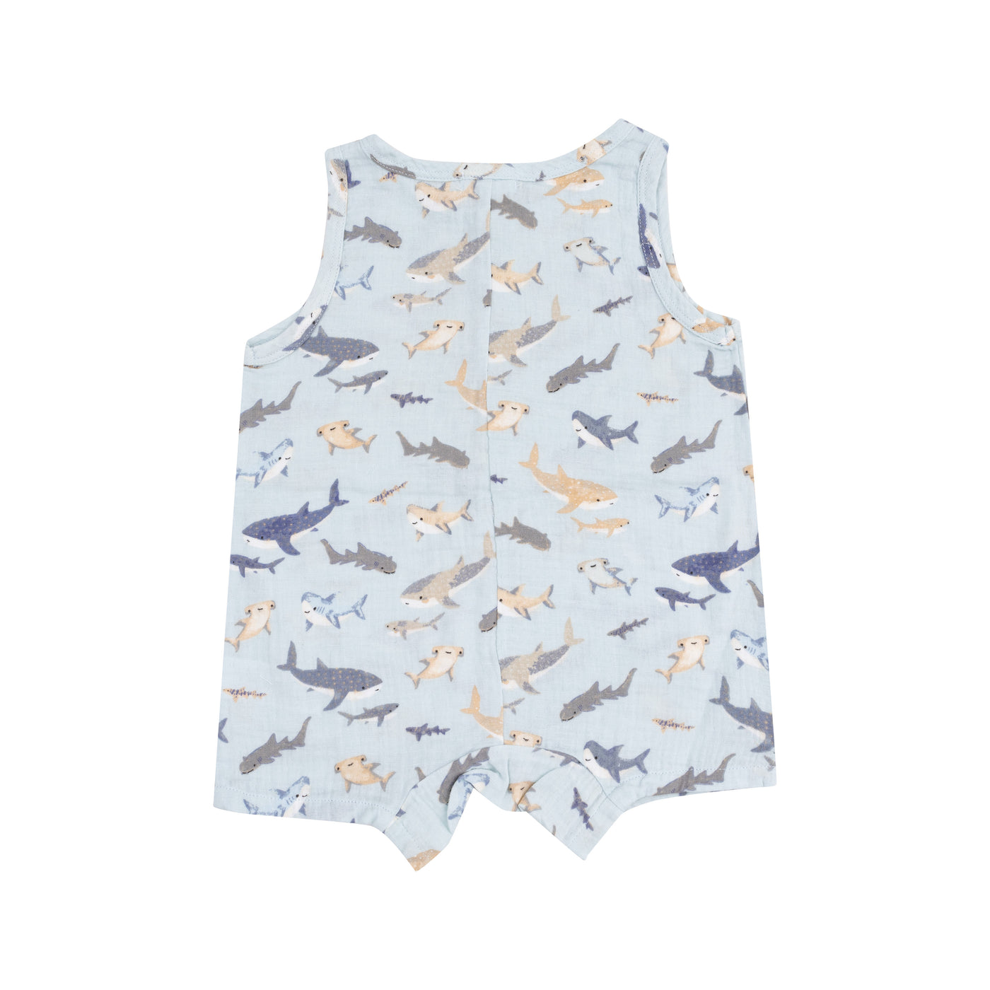 Sleevless Shortie Romper - Sharks