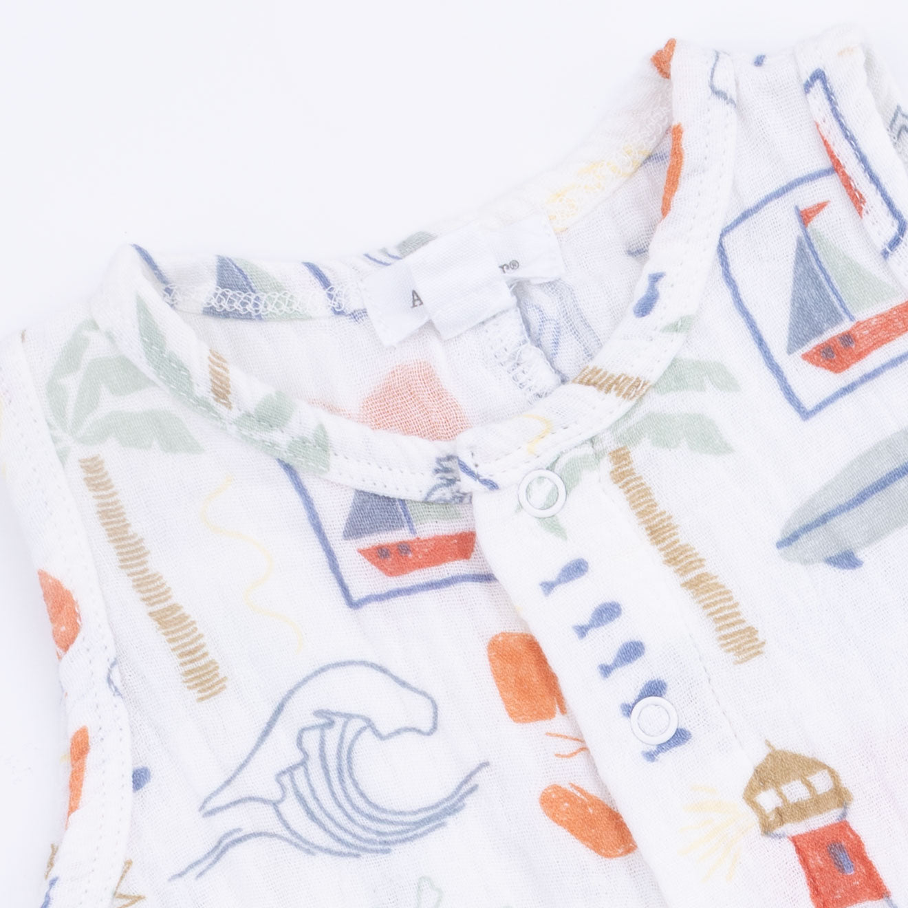 Club Mediterranean - Sleeveless Shortie Romper-Angel Dear