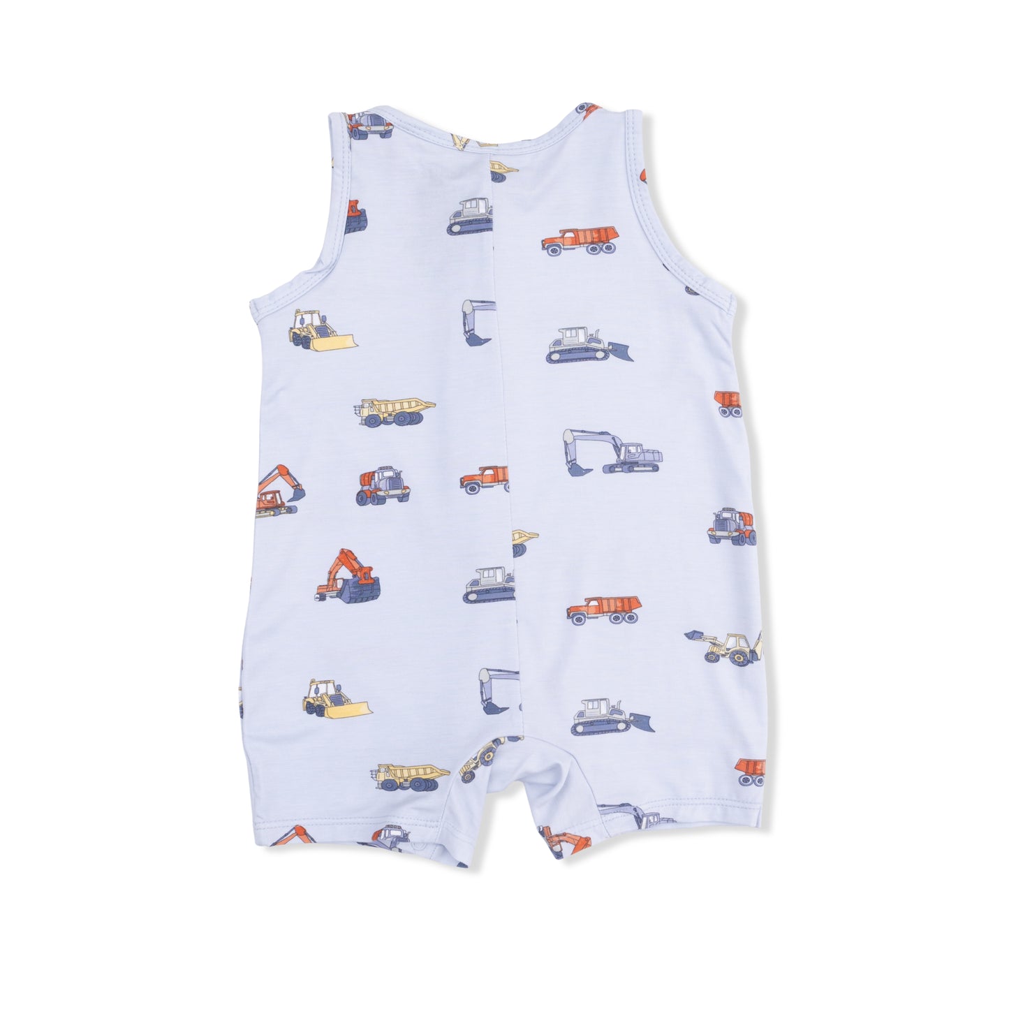 Construction Vehicles - Sleeveless Shortie Romper-Angel Dear