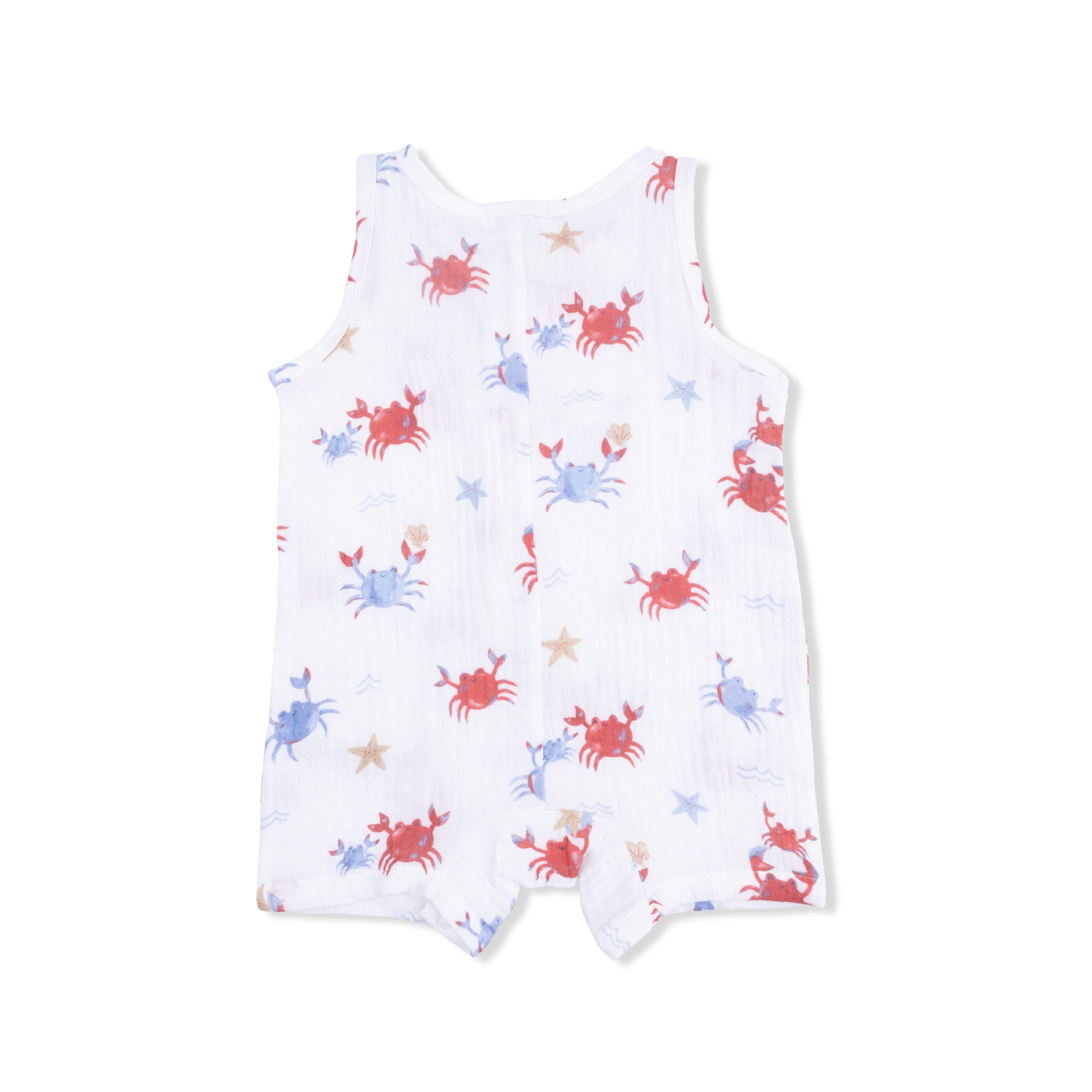 Crayon Crabs - Sleeveless Shortie Romper-Angel Dear