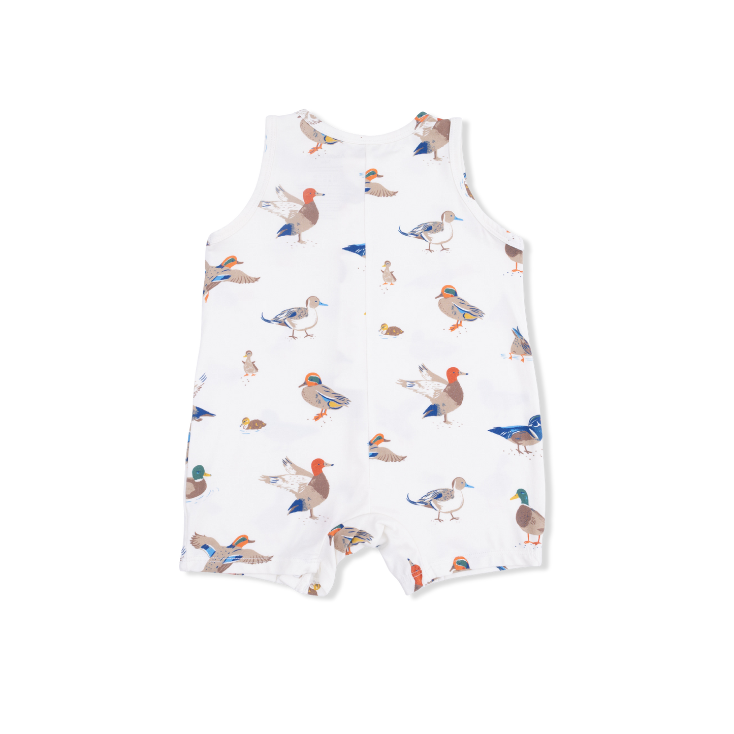 Ducks - Sleeveless Shortie Romper-Angel Dear