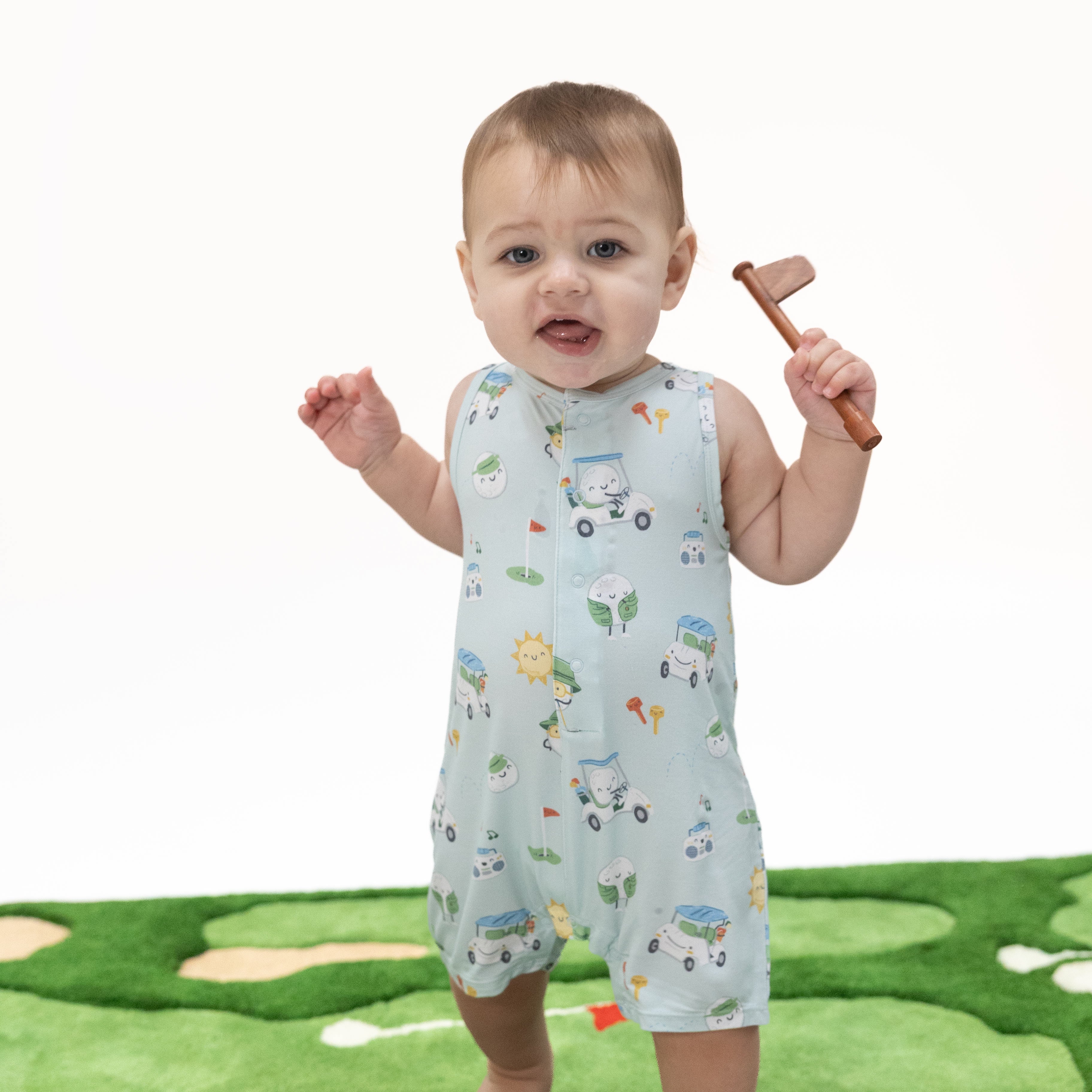 Golf Pros - Sleeveless Shortie Romper-Angel Dear