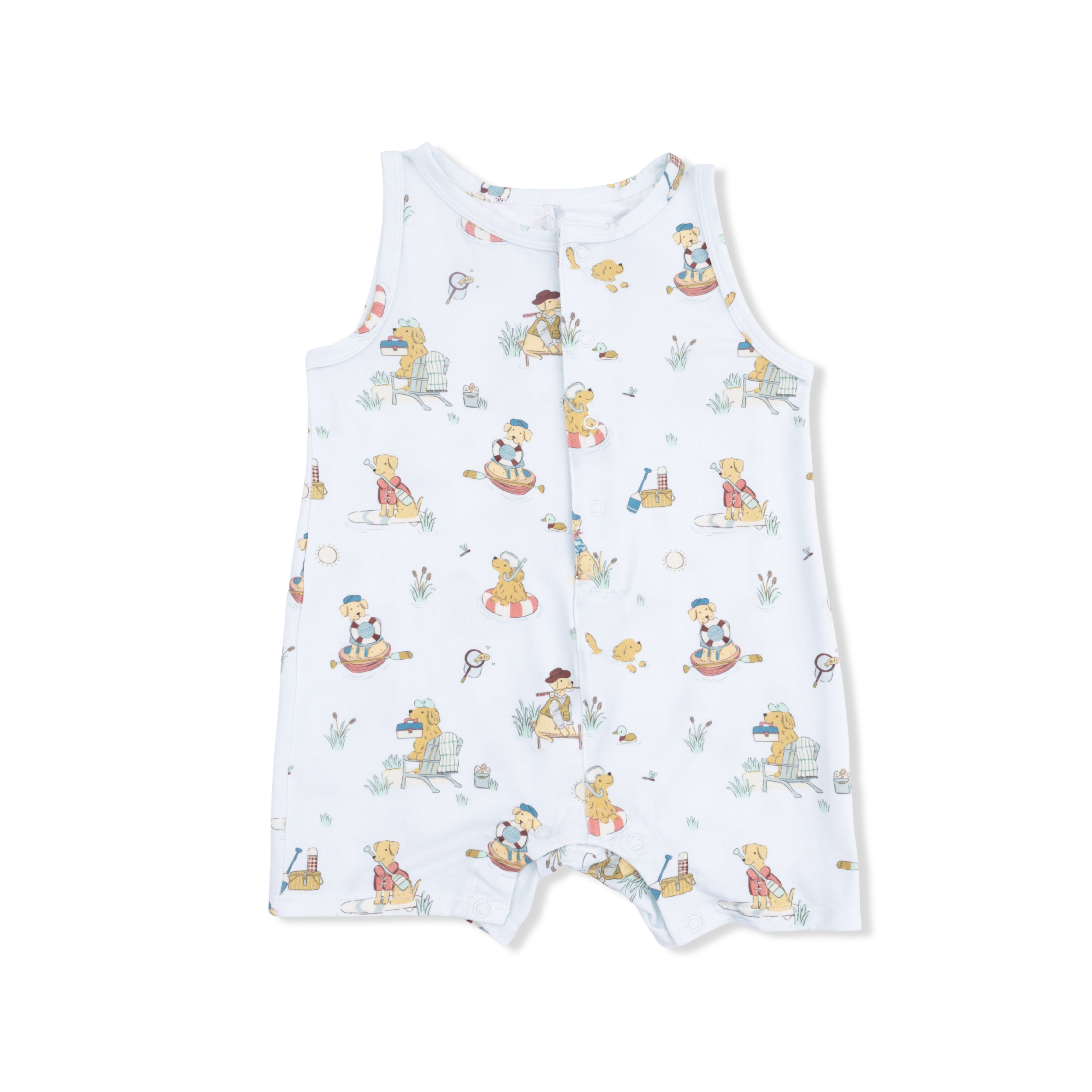Lake Buddy Dogs - Sleeveless Shortie Romper-Angel Dear