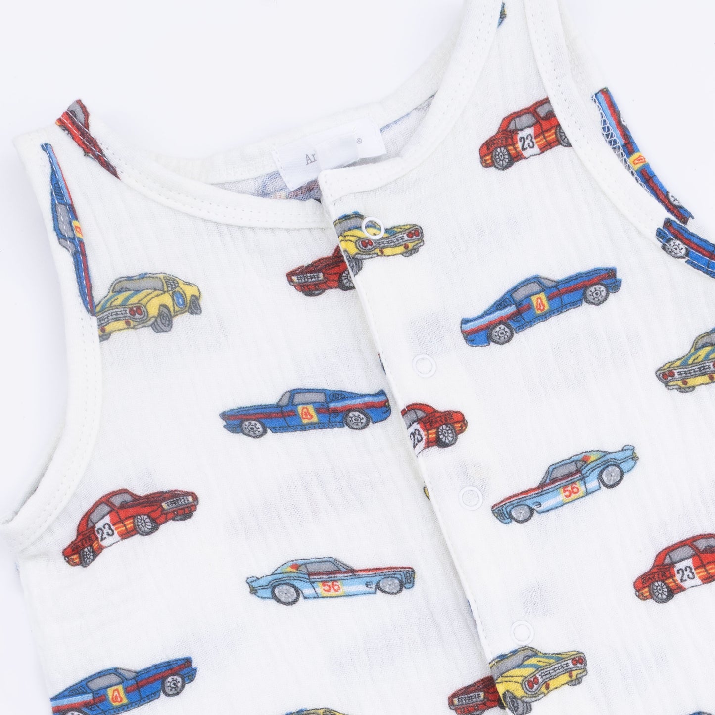 Race Cars - Sleeveless Shortie Romper