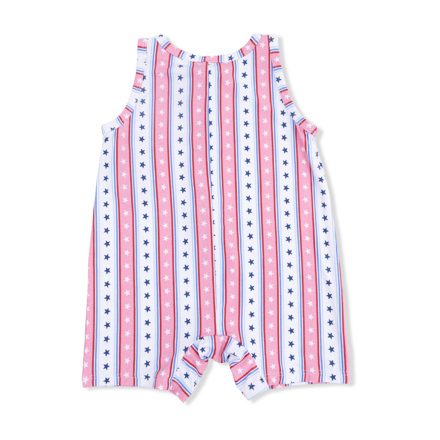 Stars and Stripes - Sleeveless Shortie Romper-Angel Dear