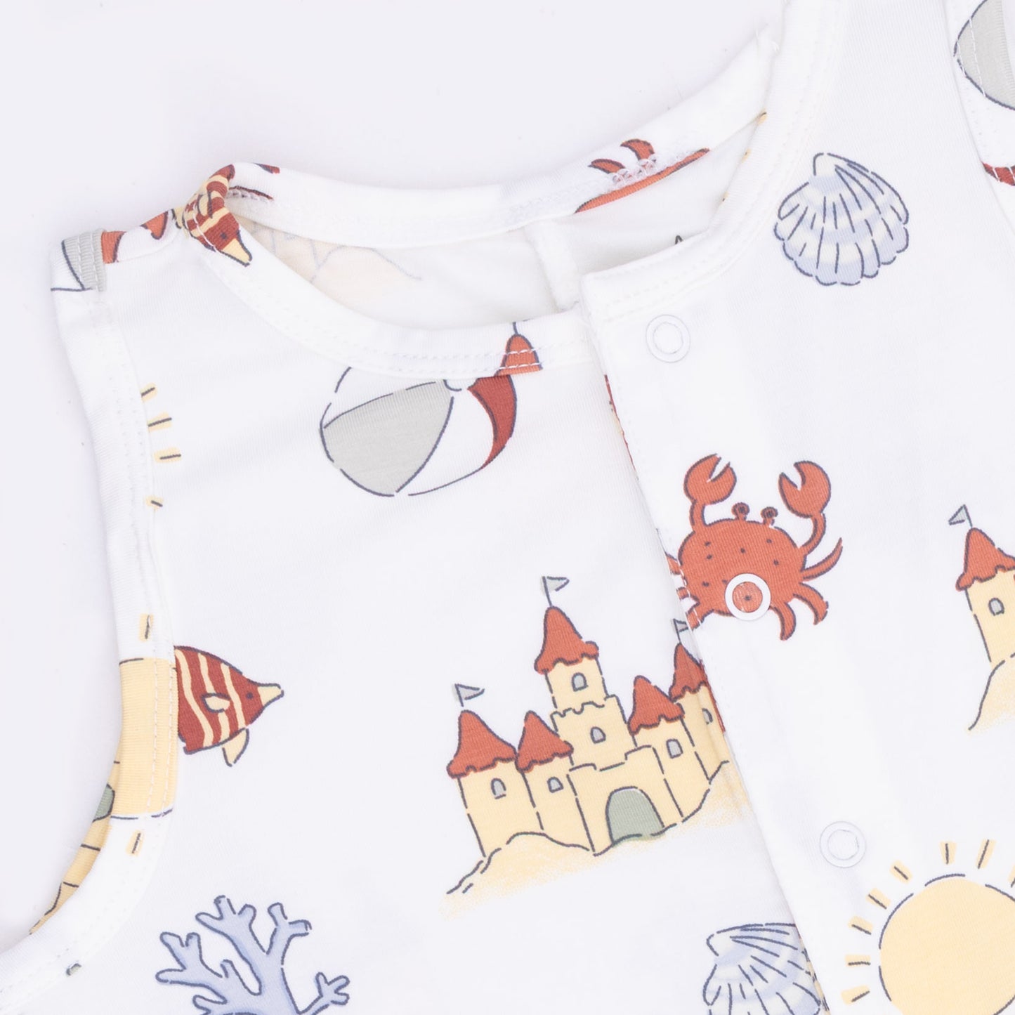 Sunny Sandcastles - Sleeveless Shortie Romper-Angel Dear
