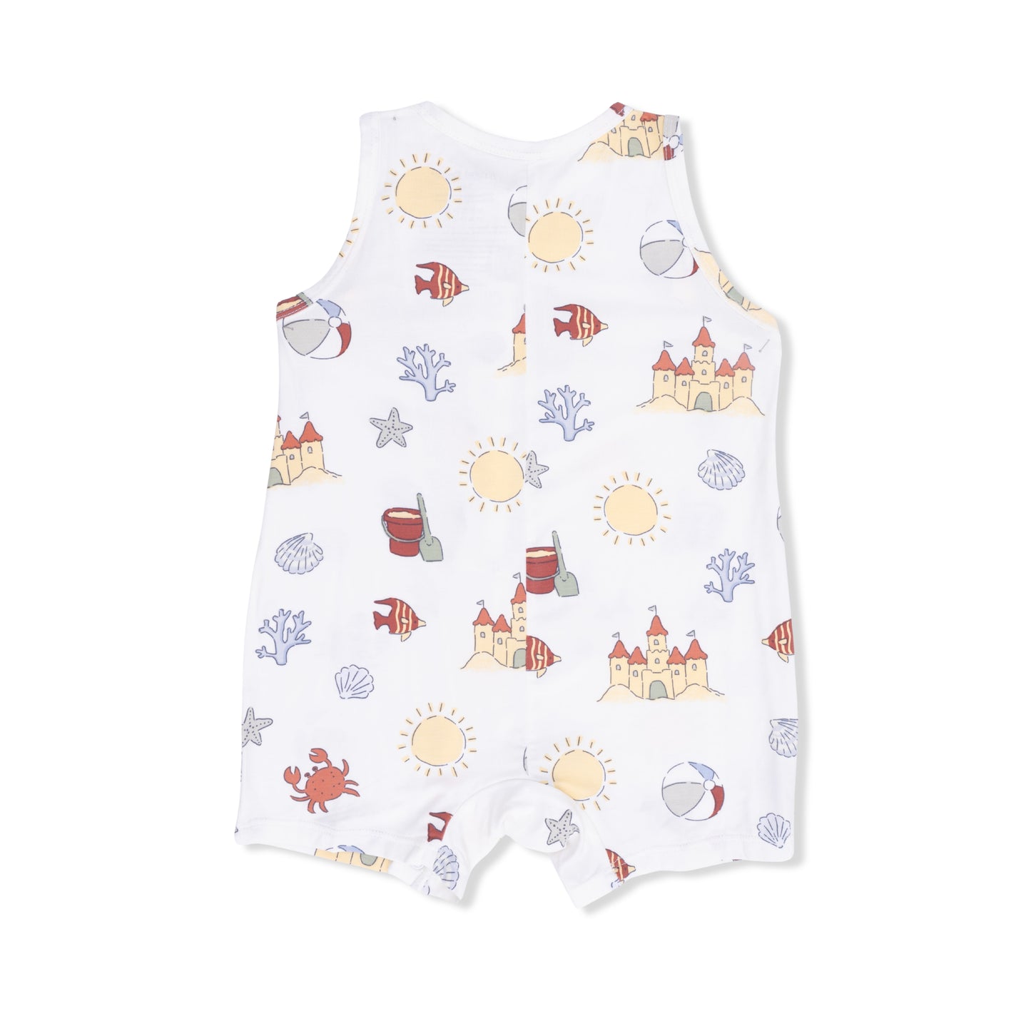 Sunny Sandcastles - Sleeveless Shortie Romper-Angel Dear